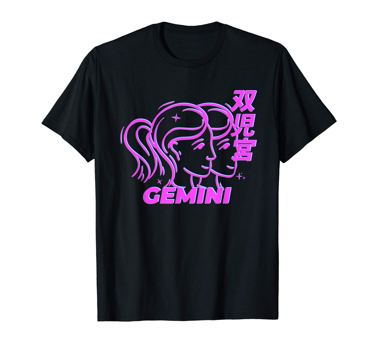 Japan Aesthetic Astrology Vaporwave Gemini T-Shirt - Unique Graphic Unisex - T-Shirt, Sweatshirt, Hoodie