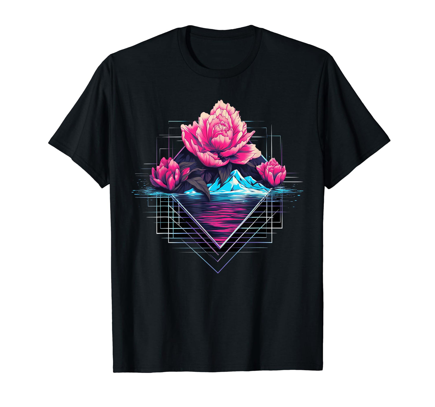 Japan Aesthetic Vaporwave Flower T-Shirt - Unique Graphic for Adults - T-Shirt, Sweatshirt, Hoodie