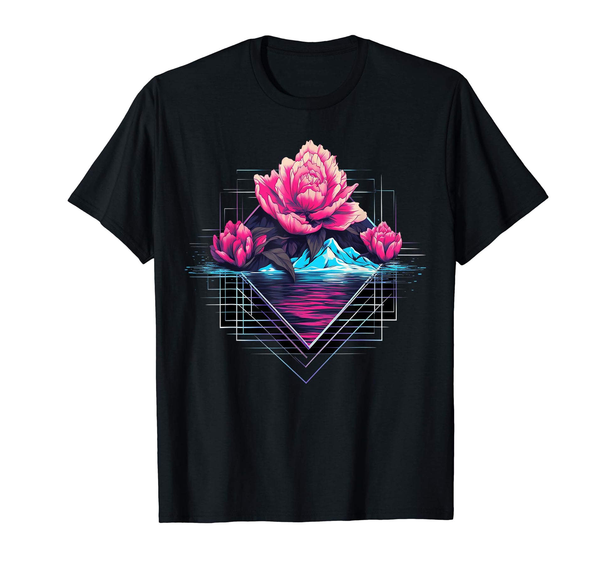 Japan Aesthetic Vaporwave Flower T-Shirt - Unique Graphic for Adults - T-Shirt, Sweatshirt, Hoodie