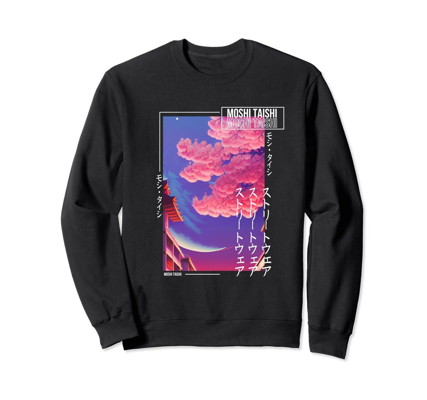 Japanese Cherry Blossom Sweatshirt - Streetwear Style for Adults - T-Shirt, Sweatshirt, Hoodie