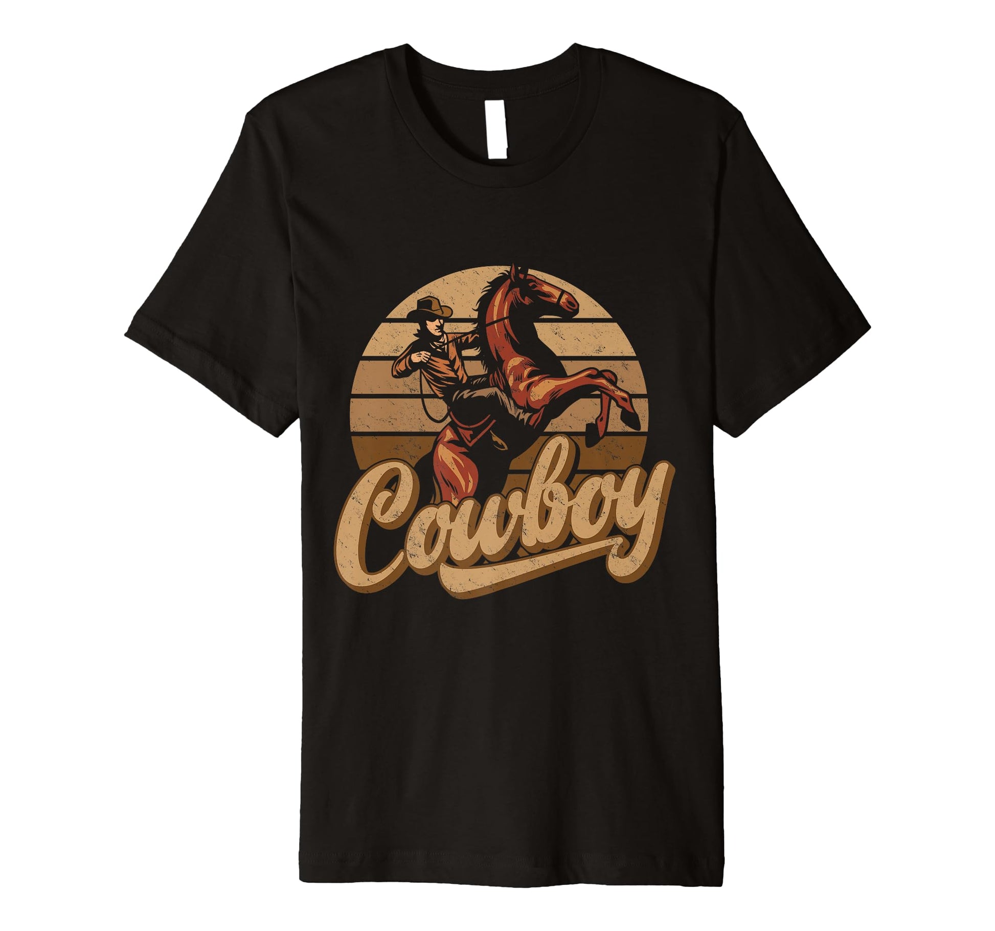 Cowboy Western Horse Rider T-Shirt - Custom Art Print for Adults - T-Shirt, Sweatshirt, Hoodie