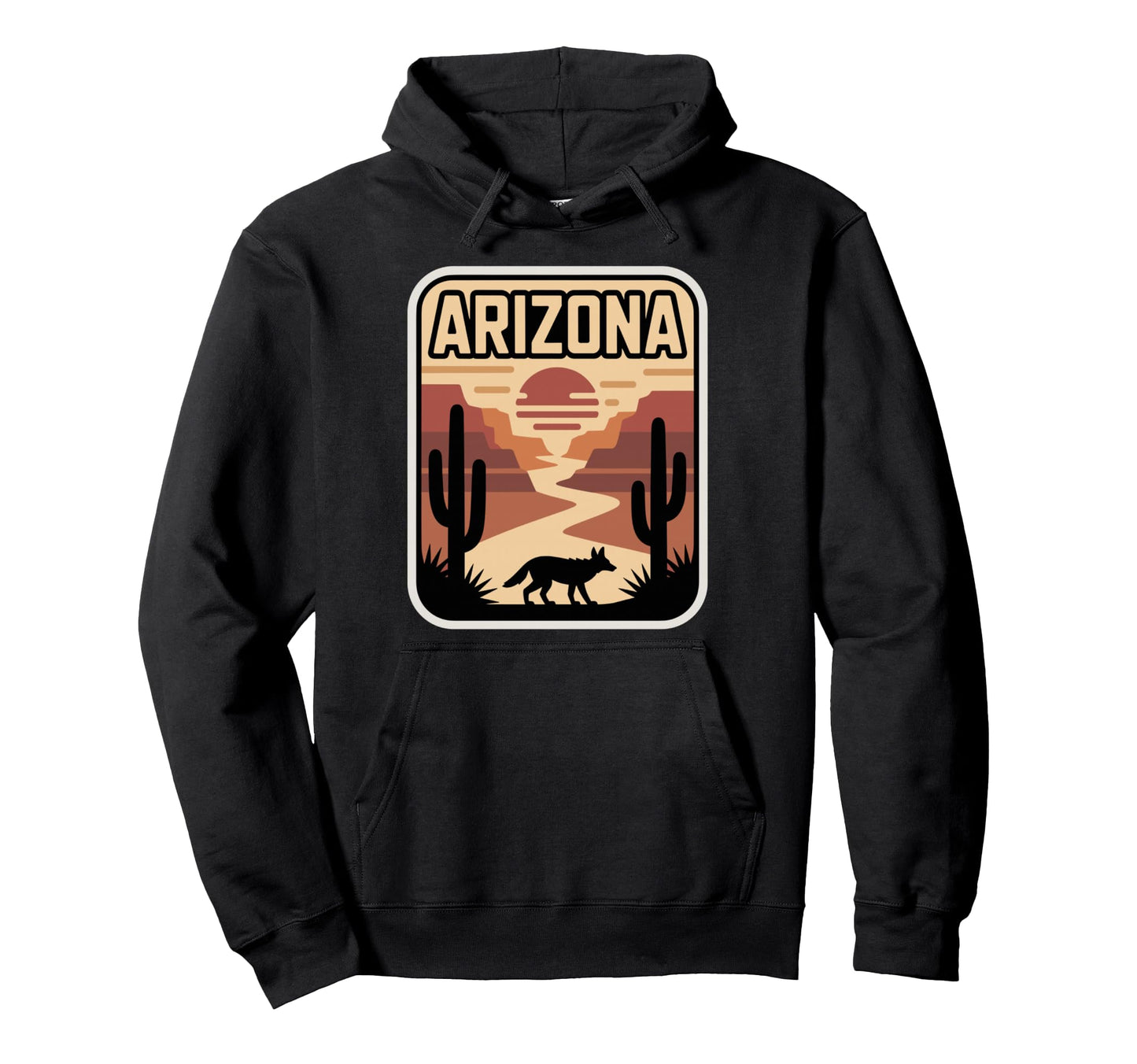 Arizona Desert Sunset Southwest Cactus Hoodie - Custom Art Print Unisex - T-Shirt, Sweatshirt, Hoodie
