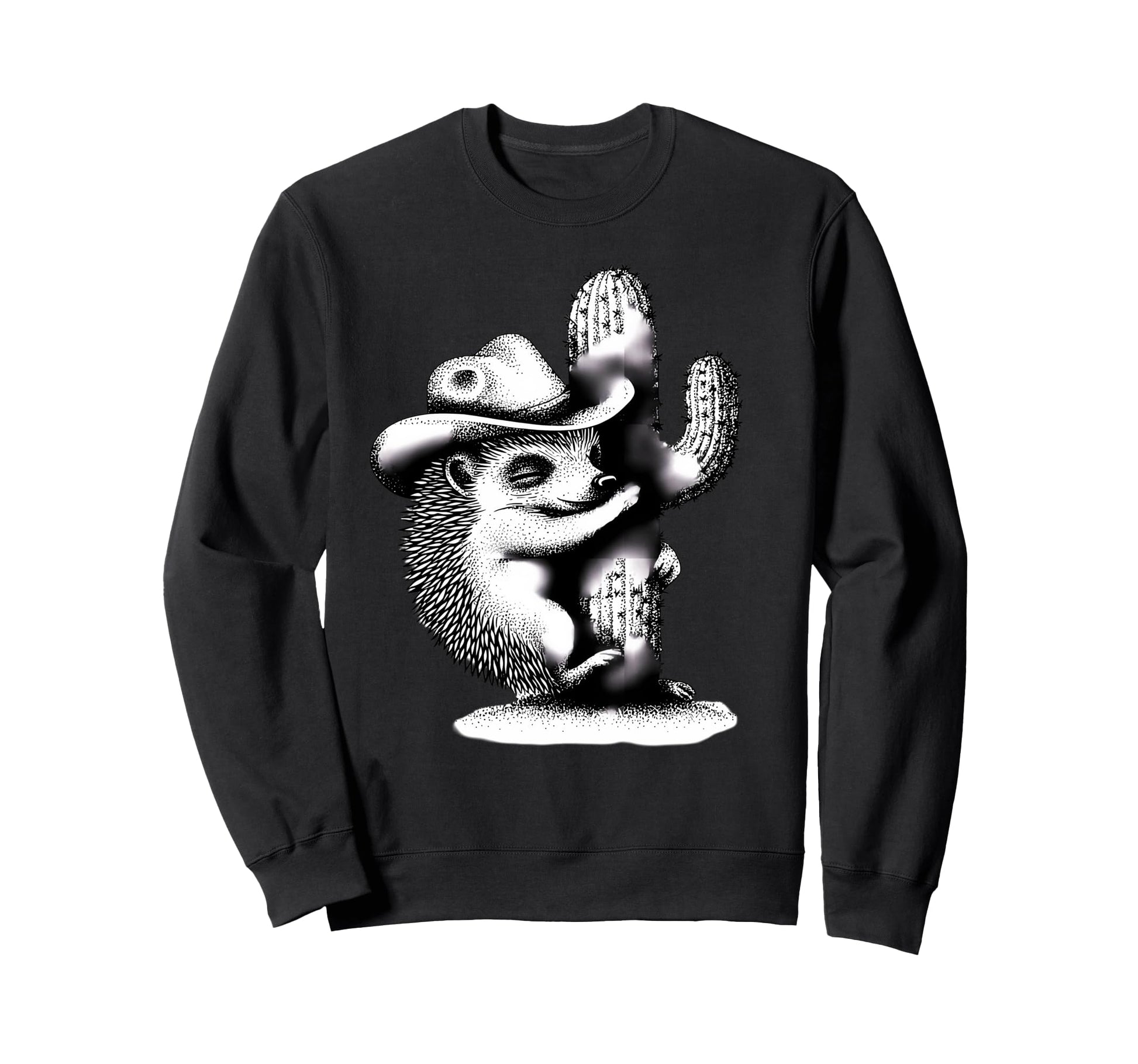 Country Cowboy Hedgehog Rodeo Sweatshirt - Custom Art Print for Adults - T-Shirt, Sweatshirt, Hoodie