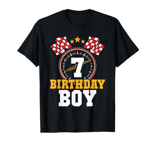 Birthday 7Th Race Car Party 7 T-Shirt - Casual Everyday Wear for Adults - T-Shirt, Sweatshirt, Hoodie