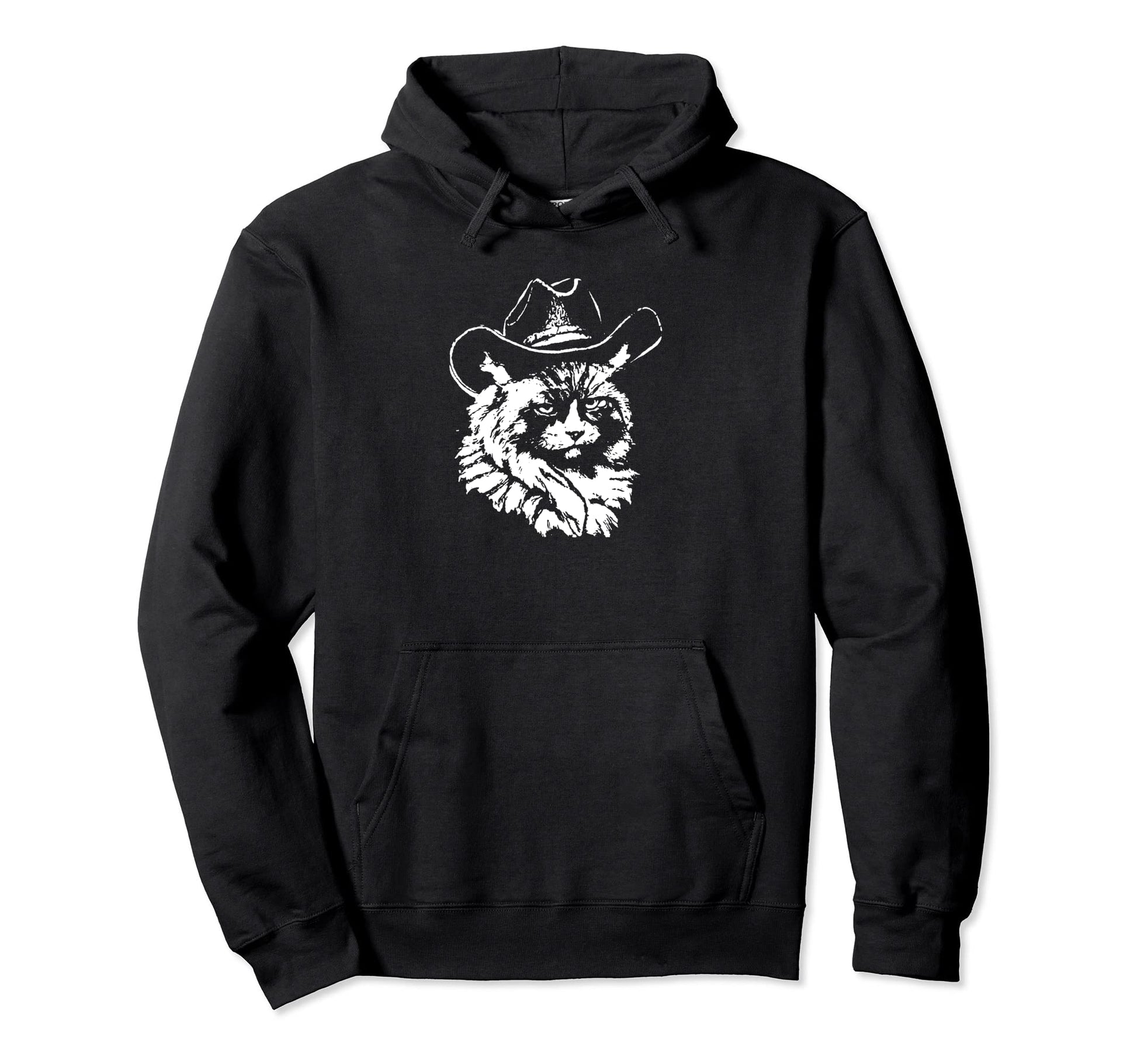 Funny Grumpy Cowboy Cat Western Vibe Hoodie - Streetwear Style Men Women - T-Shirt, Sweatshirt, Hoodie