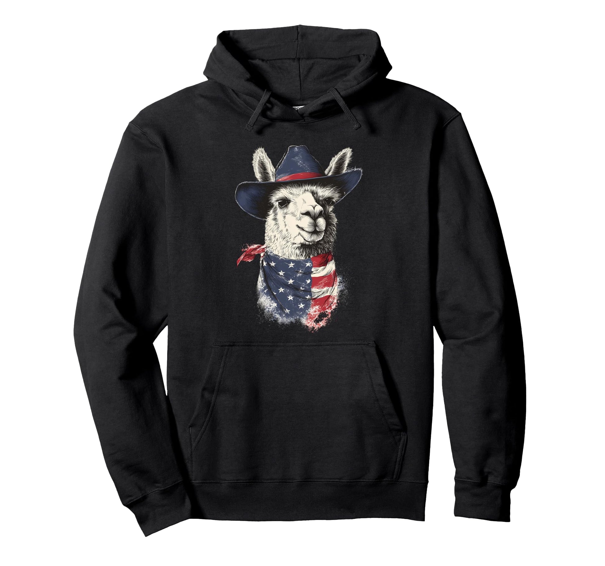 Country Cowboy Alpaca Llama Rodeo Hoodie - Casual Everyday Wear for Adults - T-Shirt, Sweatshirt, Hoodie