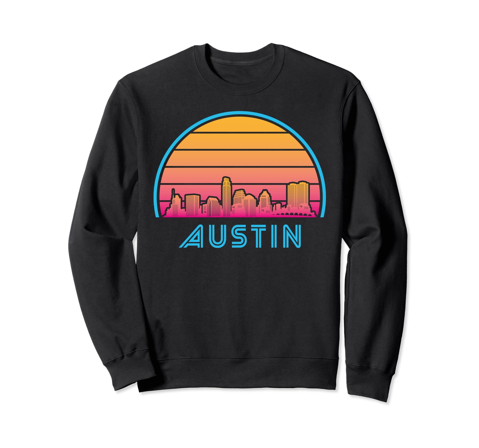 Austin Texas Skyline City Sweatshirt - Novelty Apparel for Adults - T-Shirt, Sweatshirt, Hoodie
