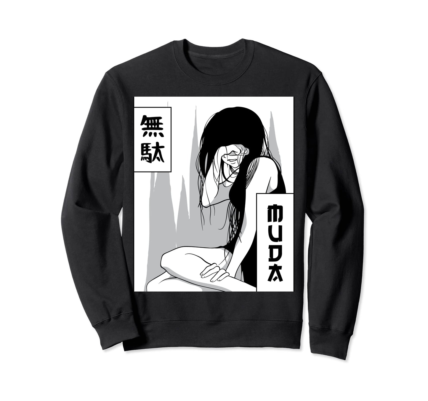 Emo Anime Goth Japanese Vaporwave Sweatshirt - Unique Graphic Men Women - T-Shirt, Sweatshirt, Hoodie