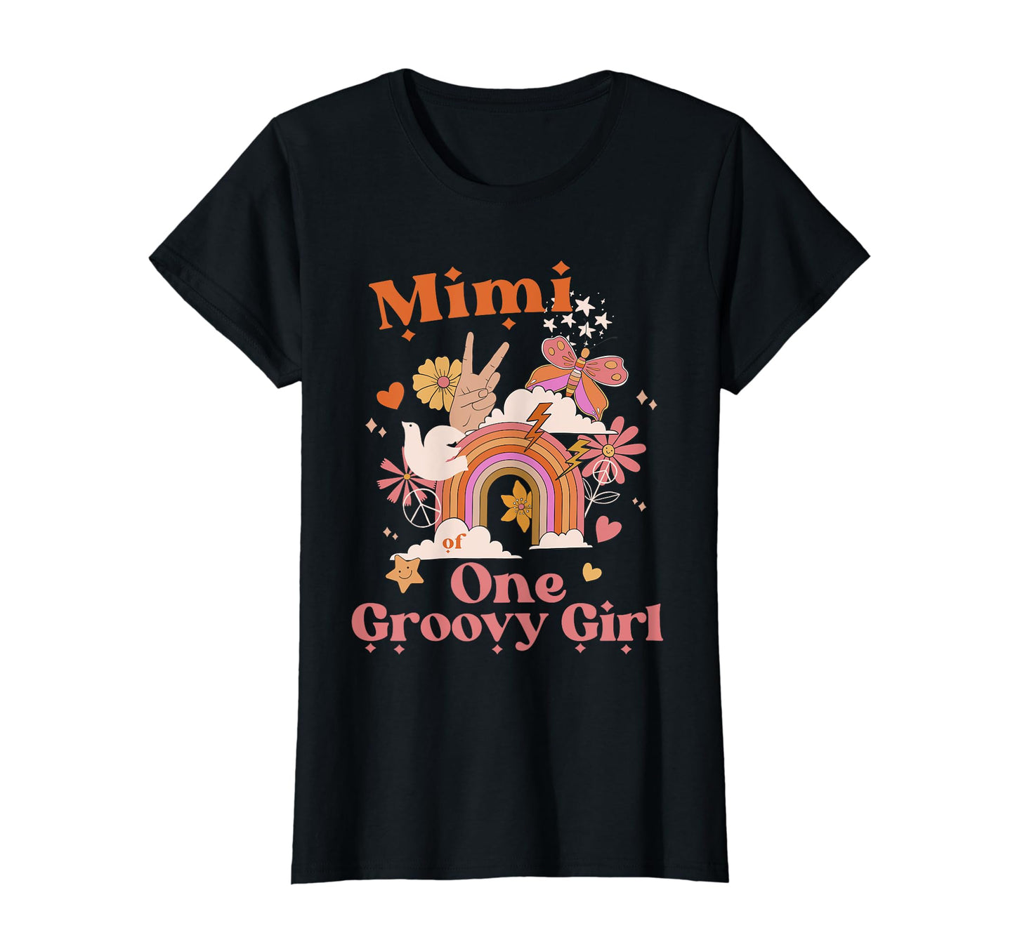 Mimi One Groovy Boho Hippie Rainbow T-Shirt - Graphic Print Men Women - T-Shirt, Sweatshirt, Hoodie