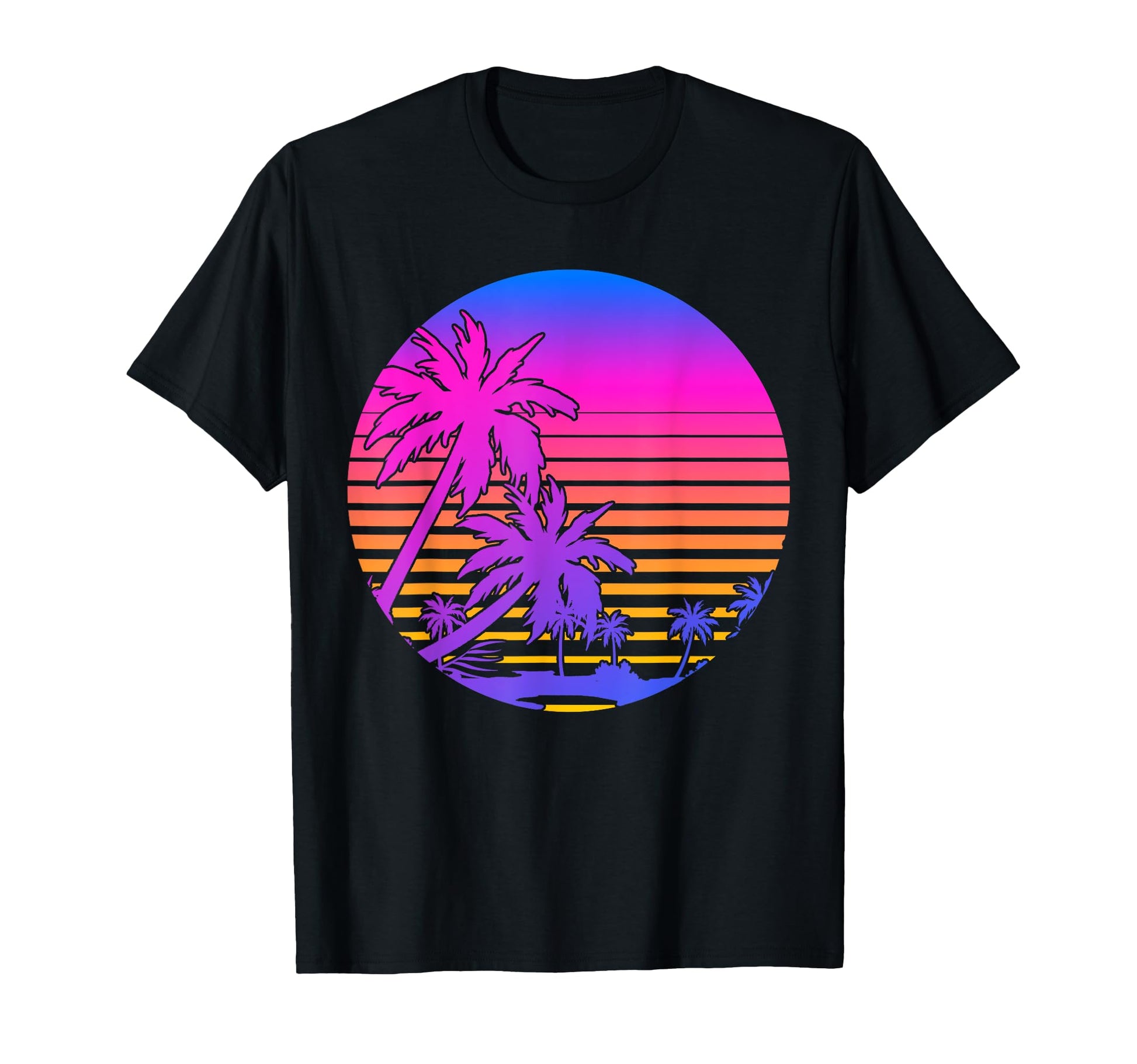 80S Art Sunset 90S Aesthetic Palm T-Shirt - Aesthetic Graphic for Adults - T-Shirt, Sweatshirt, Hoodie