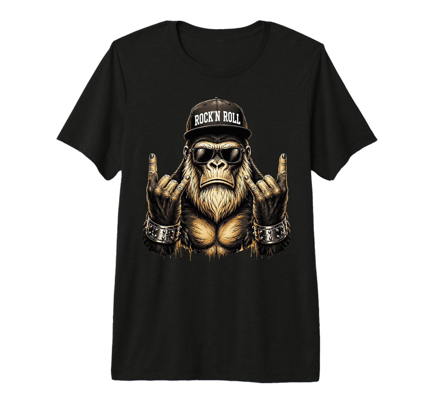 Bigfoot Rock Sasquatch Heavy Metal T-Shirt - Unique Graphic for Adults - T-Shirt, Sweatshirt, Hoodie