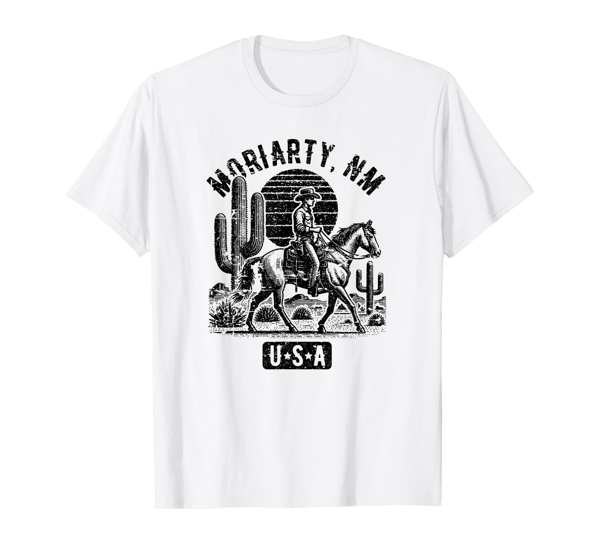 Moriarty New Mexico Usa Cowboy Horse T-Shirt - Trendy Graphic Unisex - T-Shirt, Sweatshirt, Hoodie