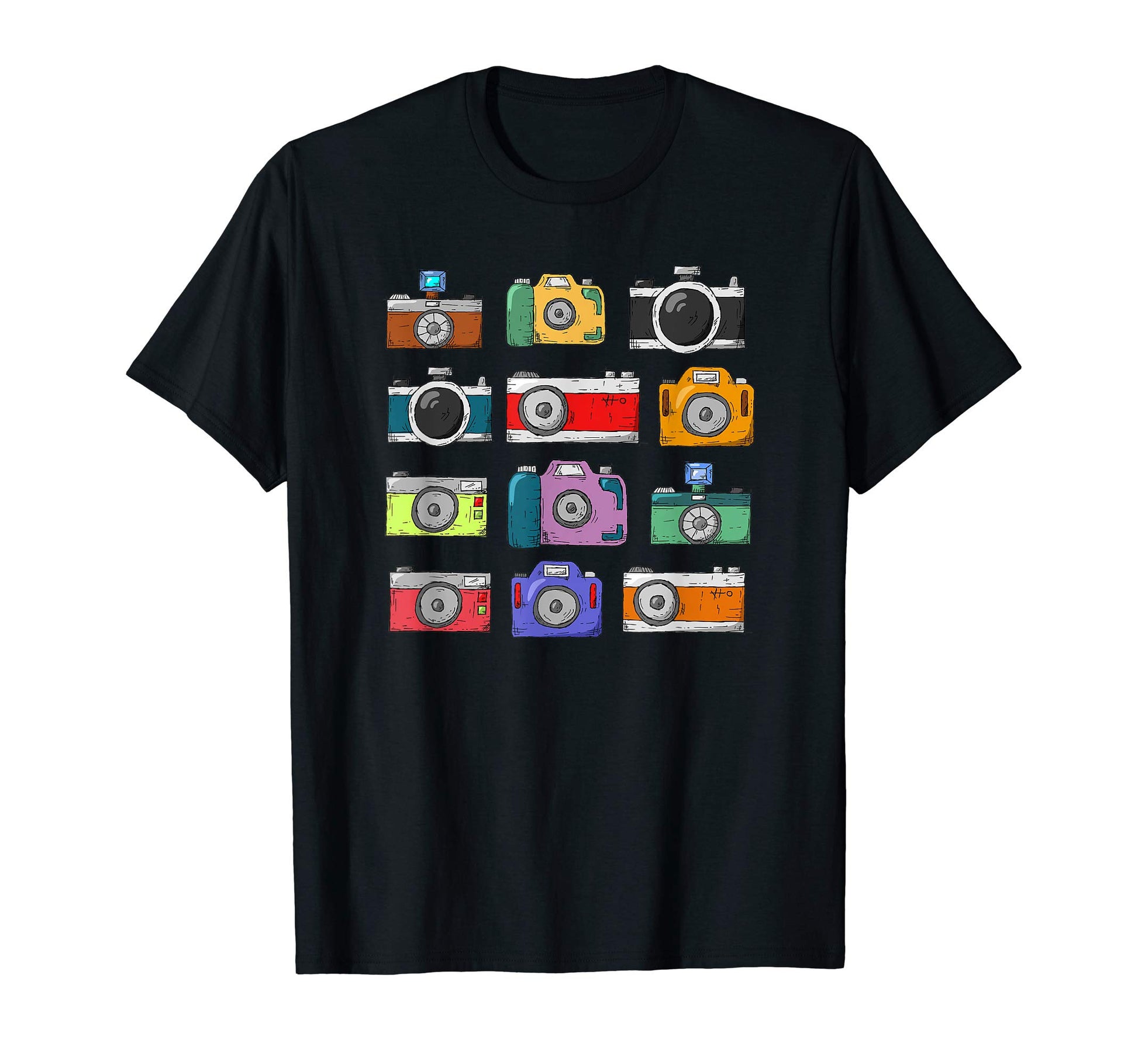 Hand Drawn Cameras T-Shirt - Streetwear Style for Adults - T-Shirt, Sweatshirt, Hoodie