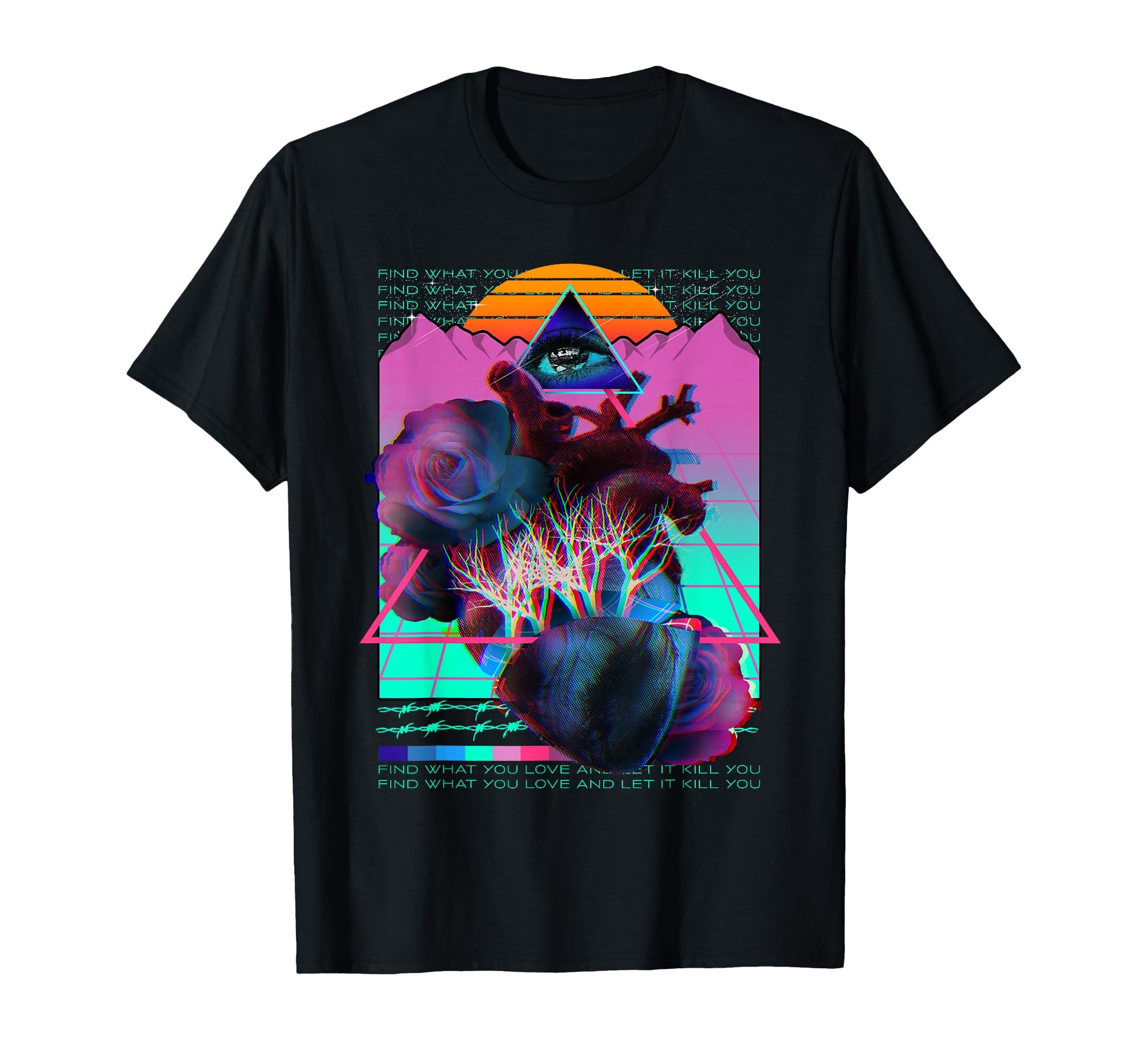 Aesthetic Vaporwave Anatomical Heart T-Shirt - Graphic Print Unisex - T-Shirt, Sweatshirt, Hoodie
