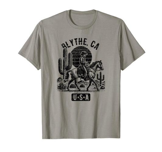Blythe California Usa Cowboy Horse T-Shirt - Aesthetic Graphic for Adults - T-Shirt, Sweatshirt, Hoodie