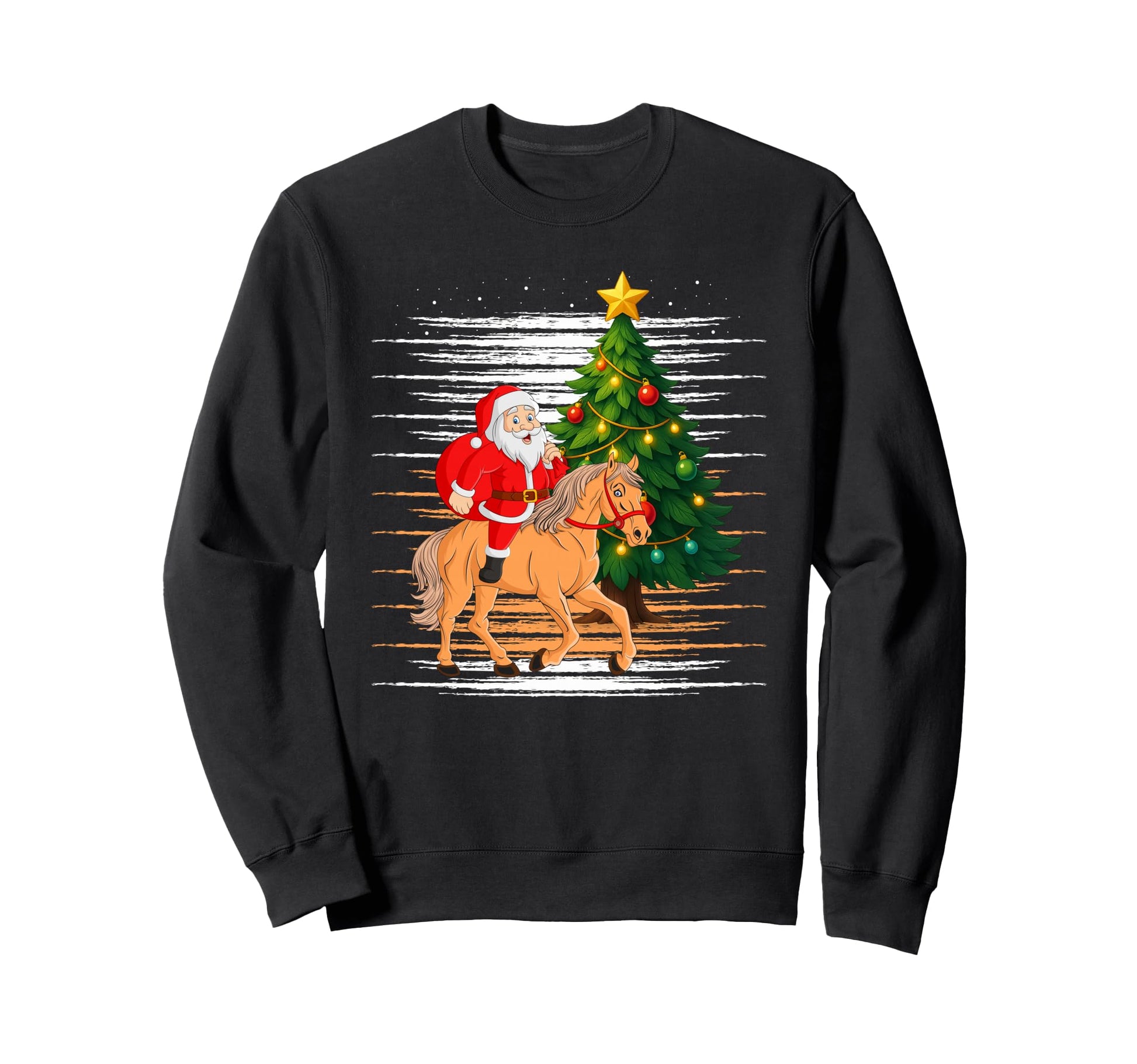 Santa Claus Riding Tree Cowboy Lover Sweatshirt - Trendy Graphic for Adults - T-Shirt, Sweatshirt, Hoodie