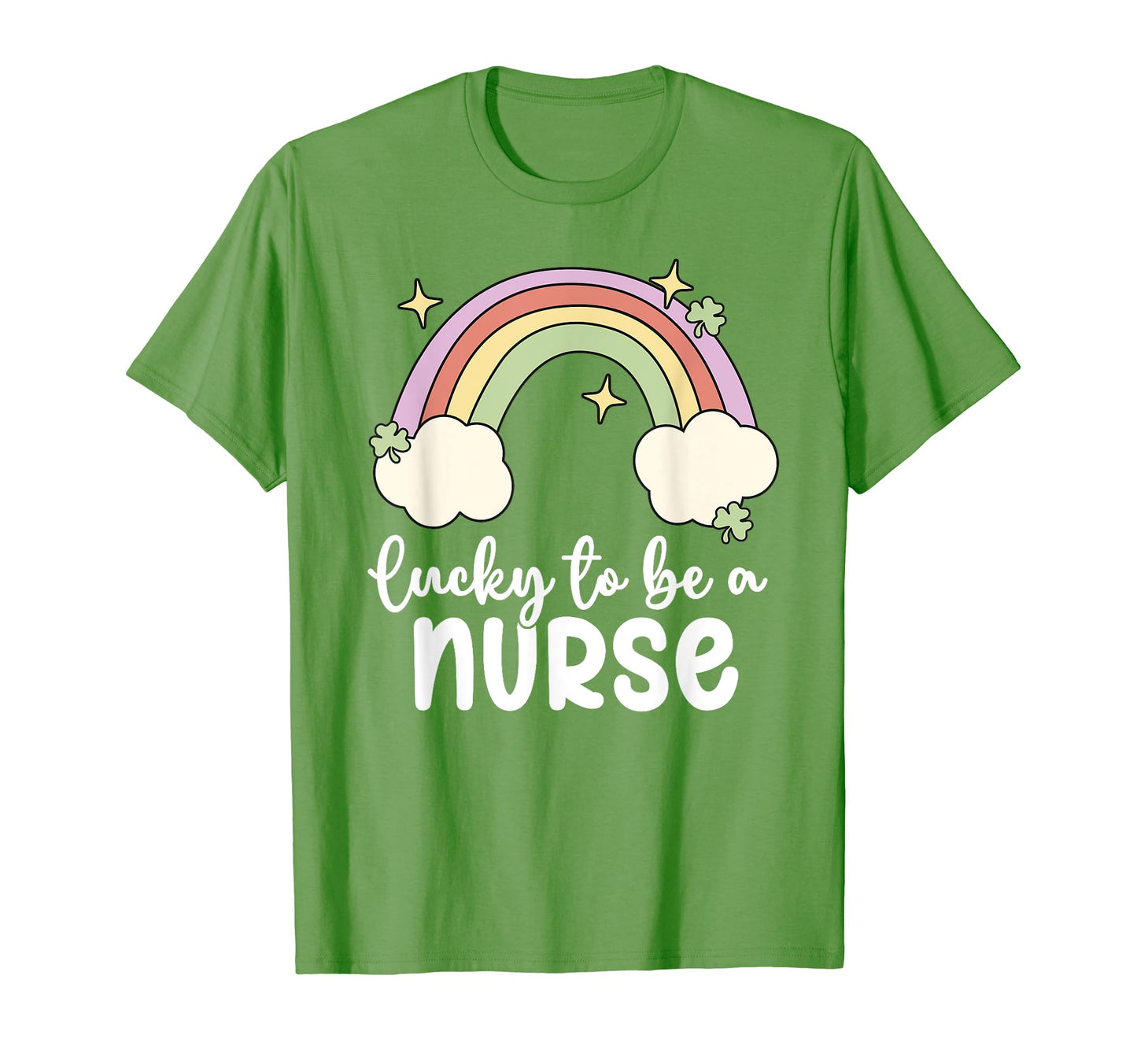 Lucky To Be Nurse Rainbow St T-Shirt - Streetwear Style for Adults - T-Shirt, Sweatshirt, Hoodie