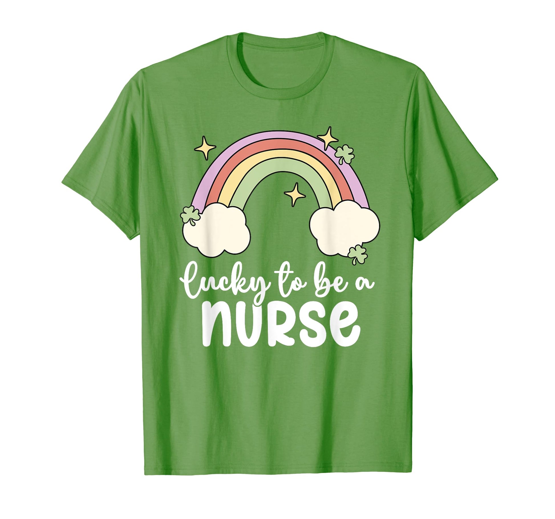 Lucky To Be Nurse Rainbow St T-Shirt - Streetwear Style for Adults - T-Shirt, Sweatshirt, Hoodie