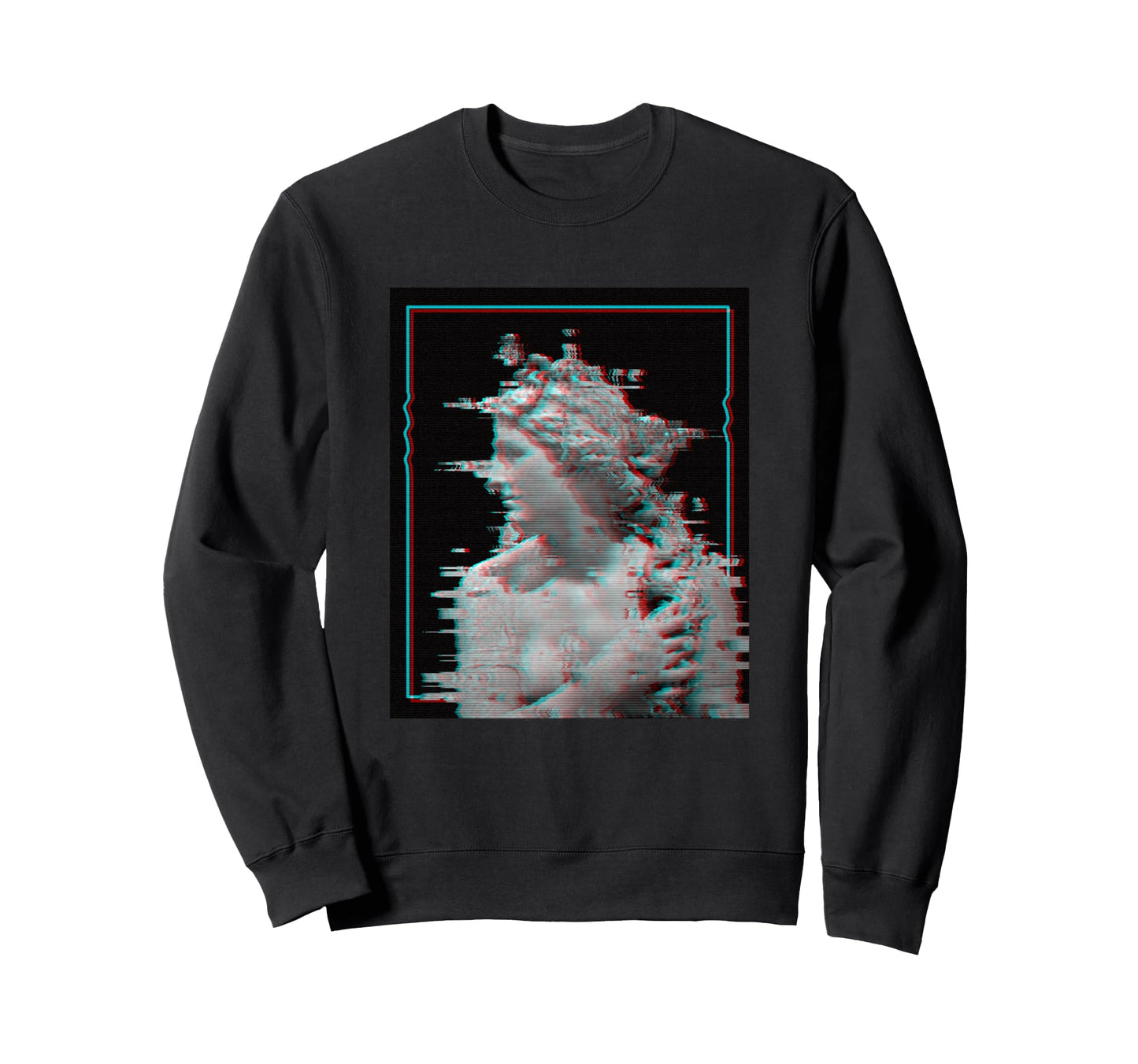 Greek Statue Glitch Vaporwave Sweatshirt - Streetwear Style Unisex - T-Shirt, Sweatshirt, Hoodie