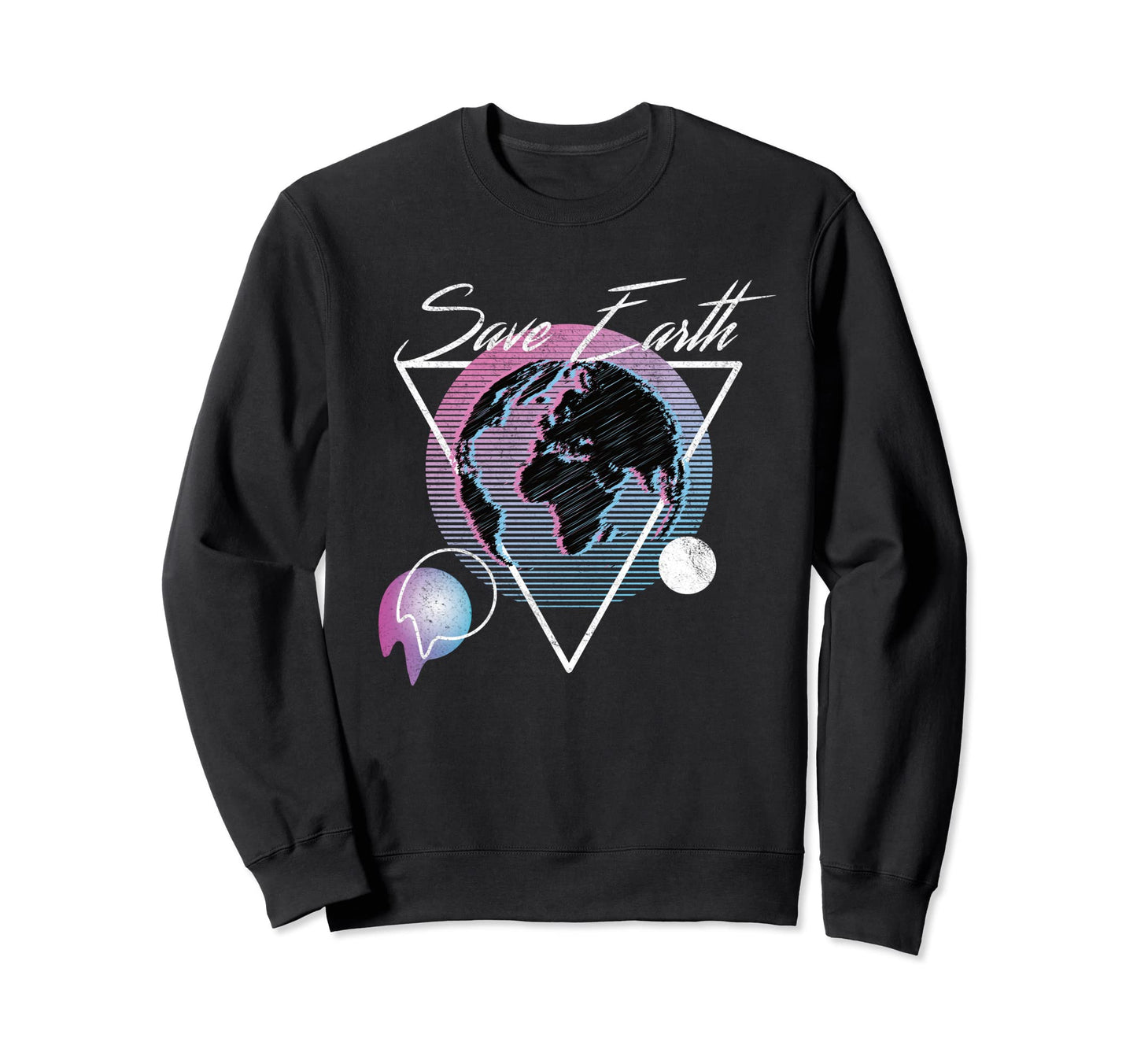 Save Earth Vaporwave Aesthetic Art Sweatshirt - Casual Everyday Wear Unisex - T-Shirt, Sweatshirt, Hoodie