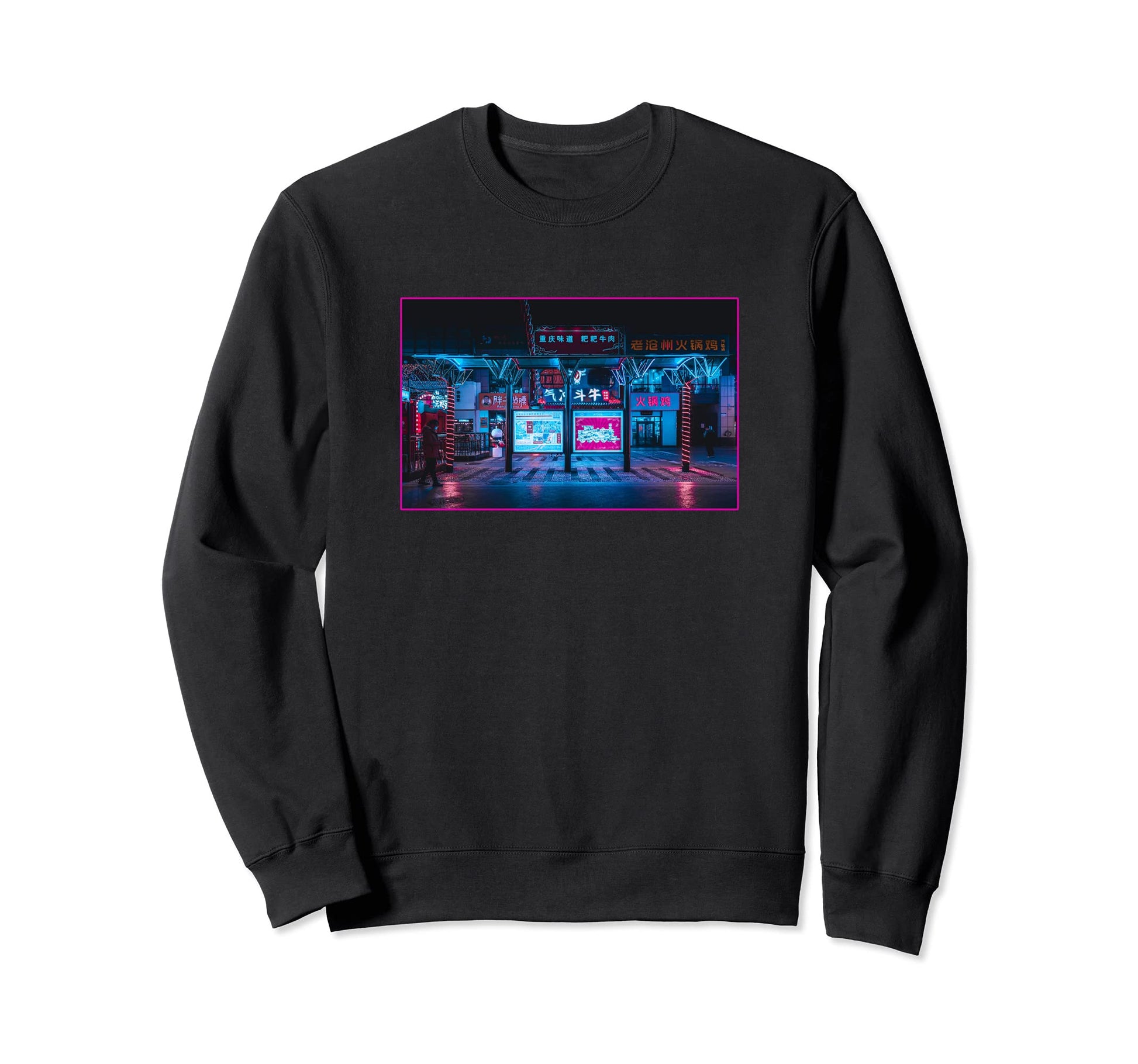 Tokyo Night Vaporwave Synthwave Sweatshirt - Custom Art Print for Adults - T-Shirt, Sweatshirt, Hoodie