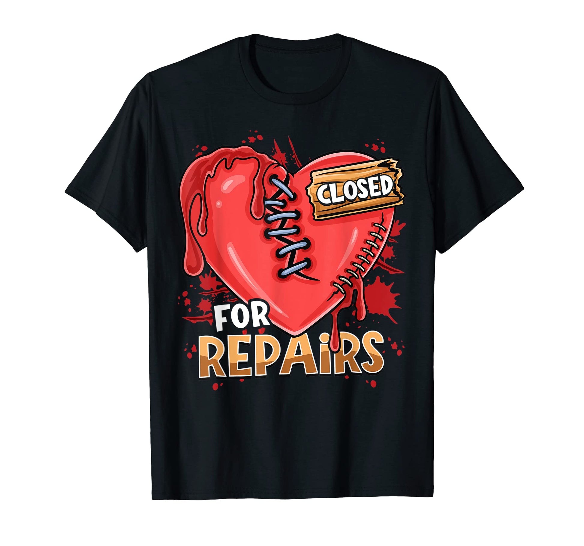 Sad Heartbreak Grunge Broken T-Shirt - Casual Everyday Wear for Adults - T-Shirt, Sweatshirt, Hoodie