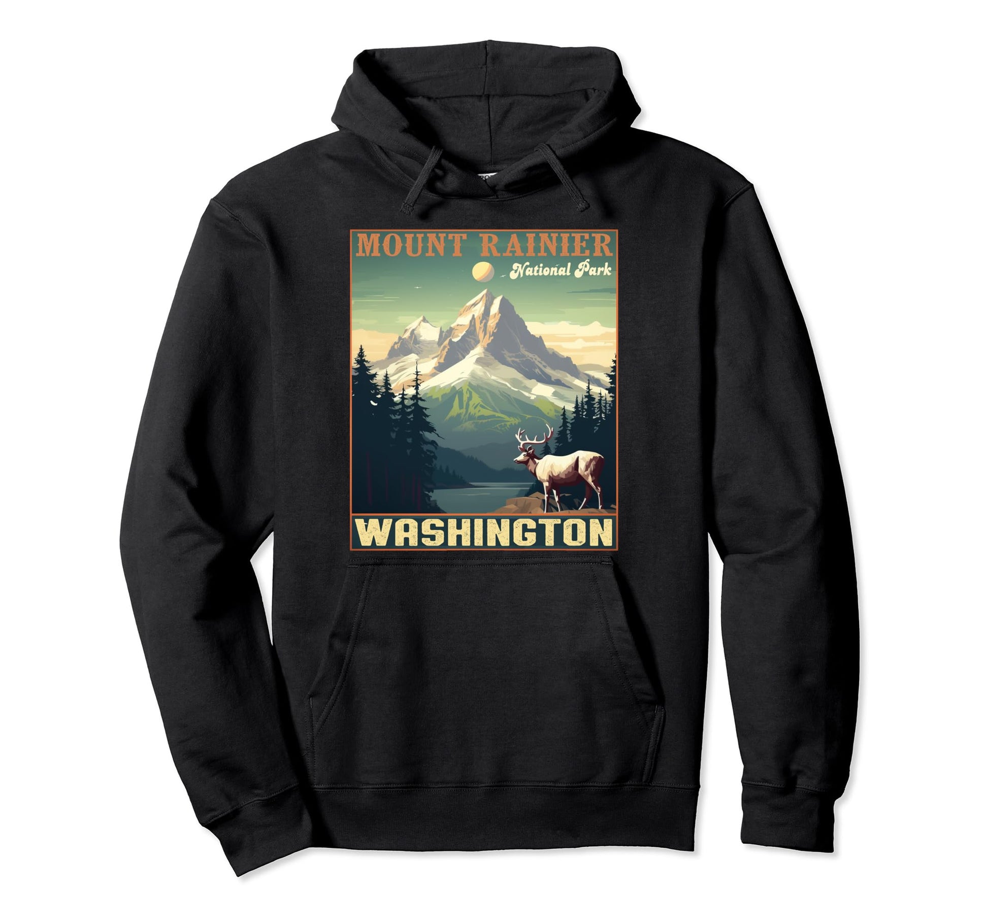 Mt Rainier National Park Souvenir Hoodie - Streetwear Style for Adults - T-Shirt, Sweatshirt, Hoodie