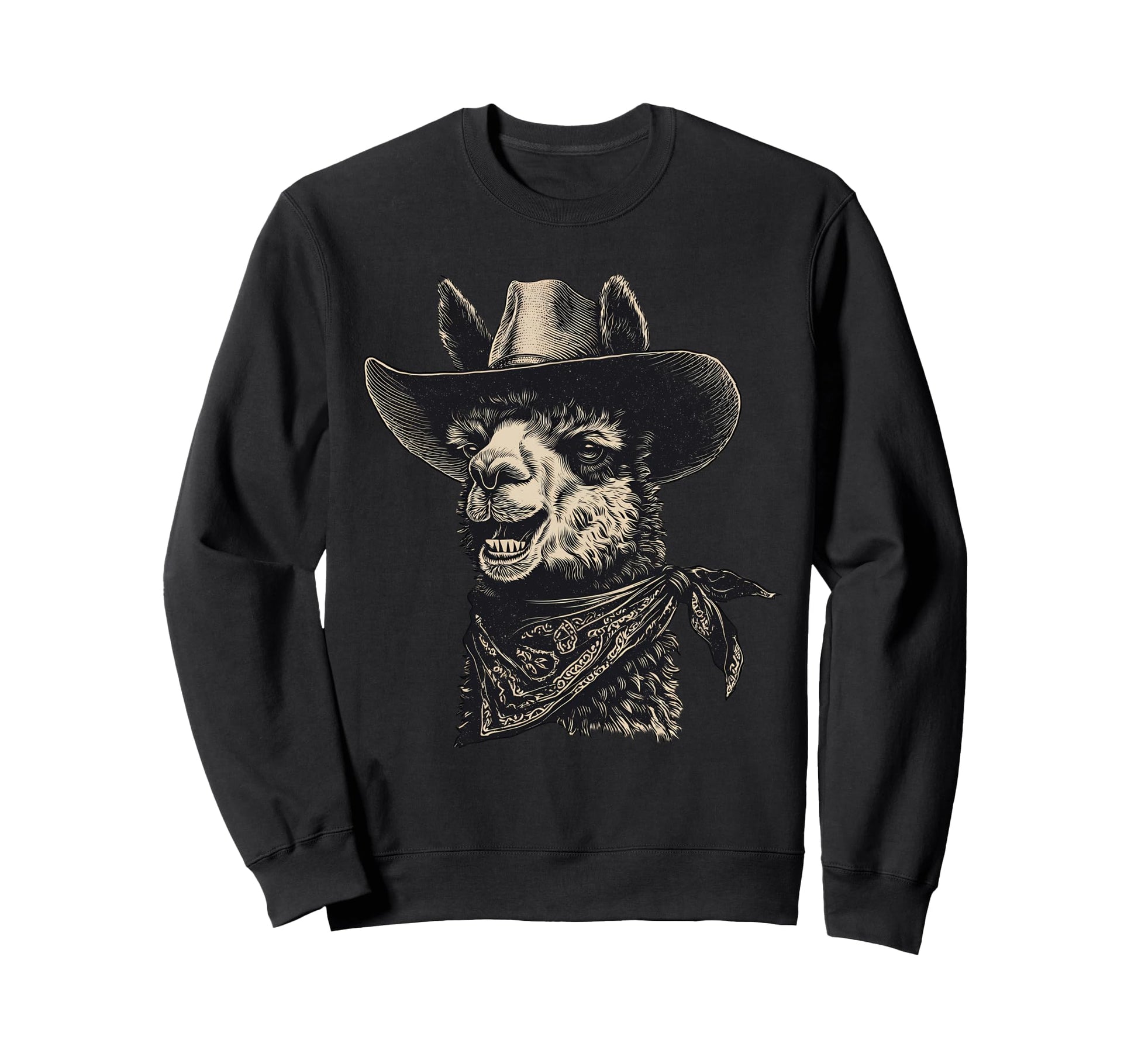 Alpaca Cowboy Rodeo Cowgirl Sweatshirt - Casual Everyday Wear Unisex - T-Shirt, Sweatshirt, Hoodie