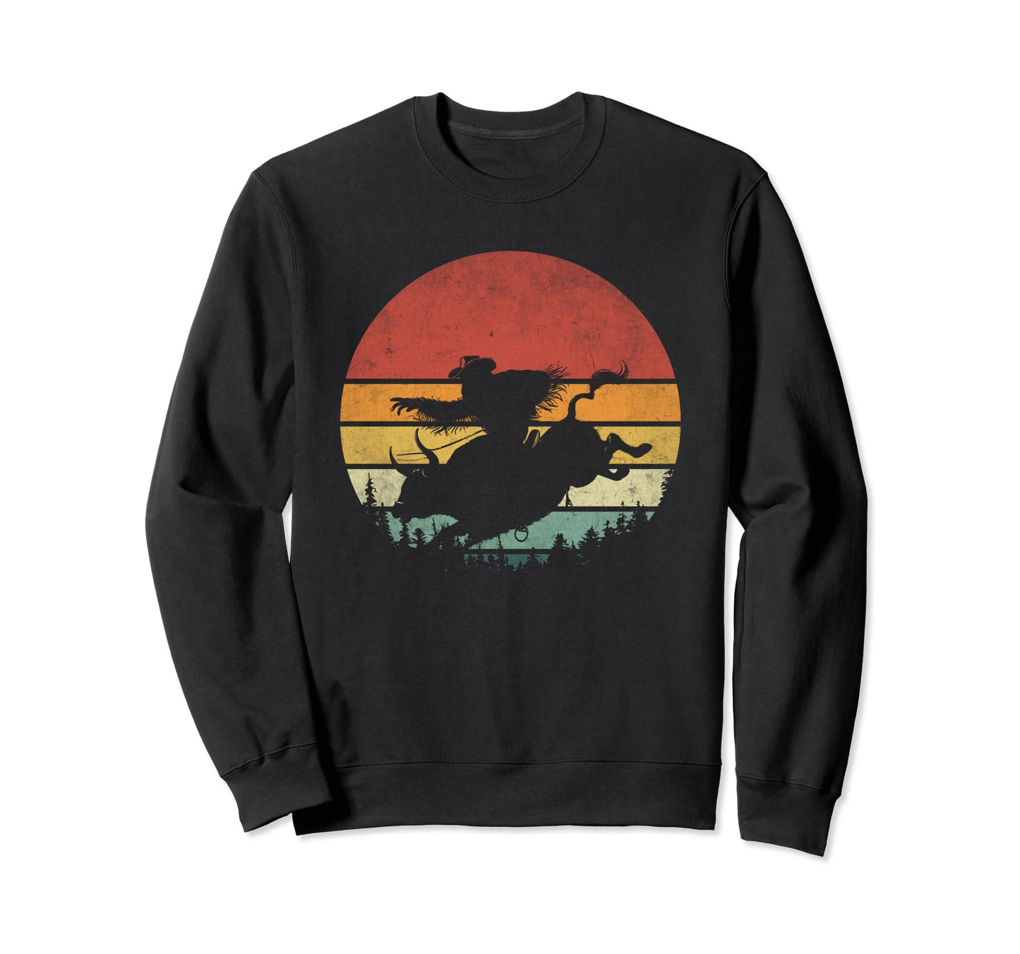 Rodeo Bigfoot Cowboy Funny Bigfoot Sweatshirt - Graphic Print for Adults - T-Shirt, Sweatshirt, Hoodie