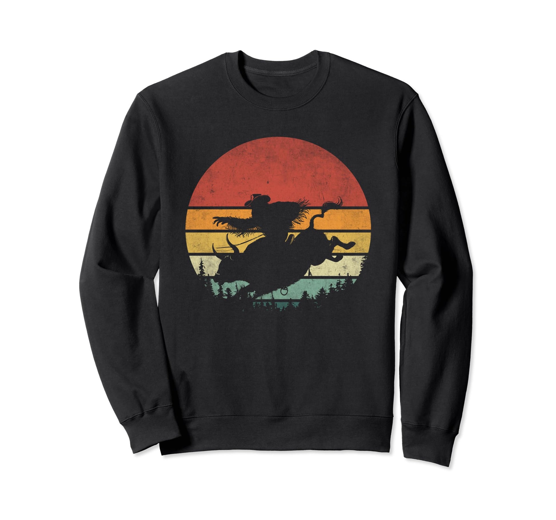 Rodeo Bigfoot Cowboy Funny Bigfoot Sweatshirt - Graphic Print for Adults - T-Shirt, Sweatshirt, Hoodie