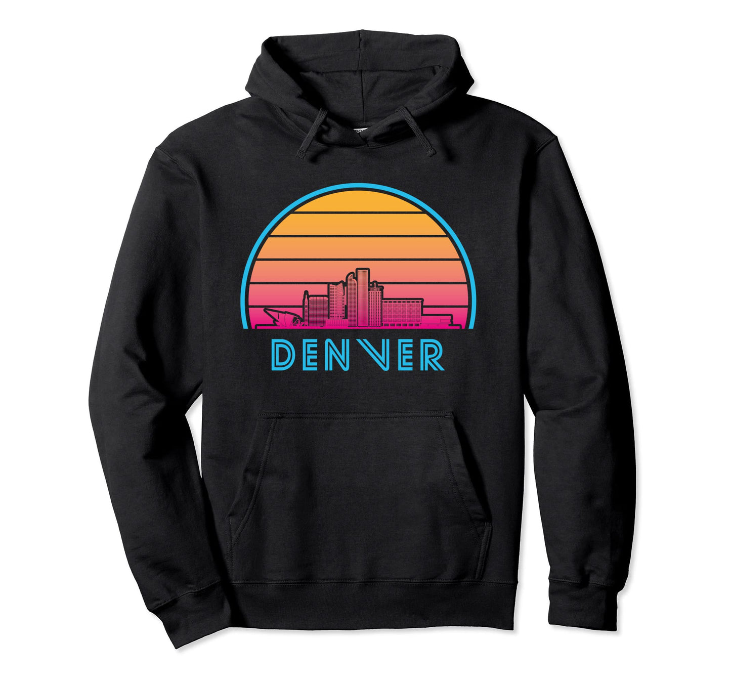 Denver Colorado Skyline City Hoodie - Casual Everyday Wear Men Women - T-Shirt, Sweatshirt, Hoodie