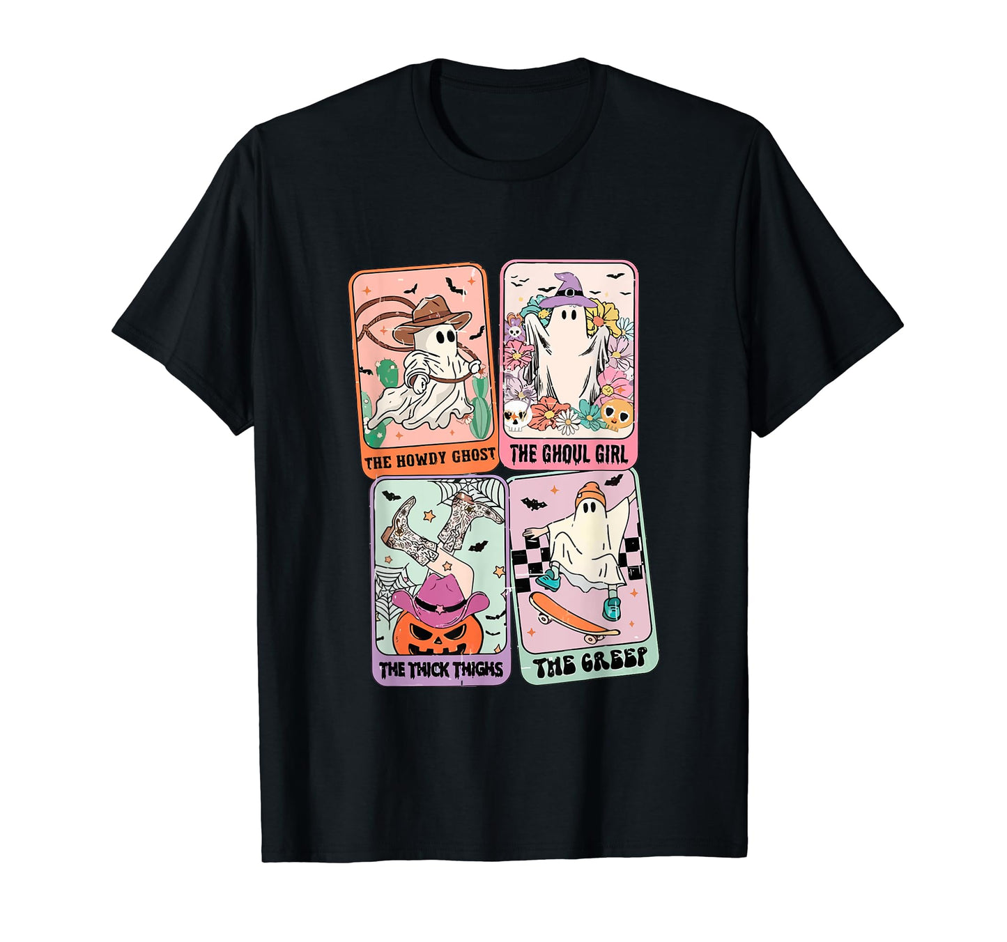 Halloween Western Cowboy Ghost Tarot T-Shirt - Custom Art Print for Adults - T-Shirt, Sweatshirt, Hoodie