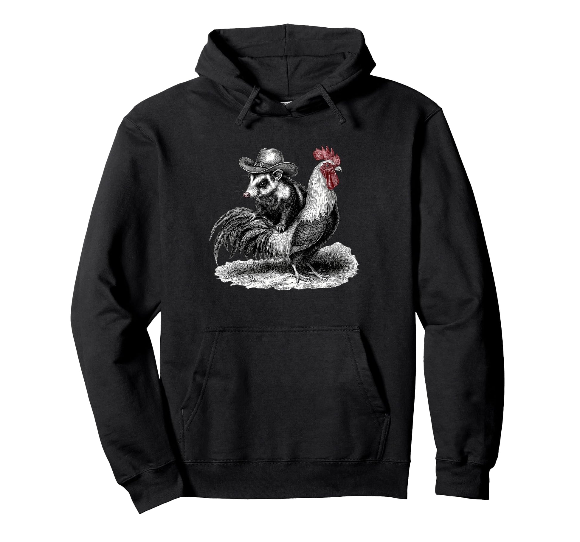 Opossum Cowboy Rodeo Cowgirl Possum Hoodie - Aesthetic Graphic Men Women - T-Shirt, Sweatshirt, Hoodie