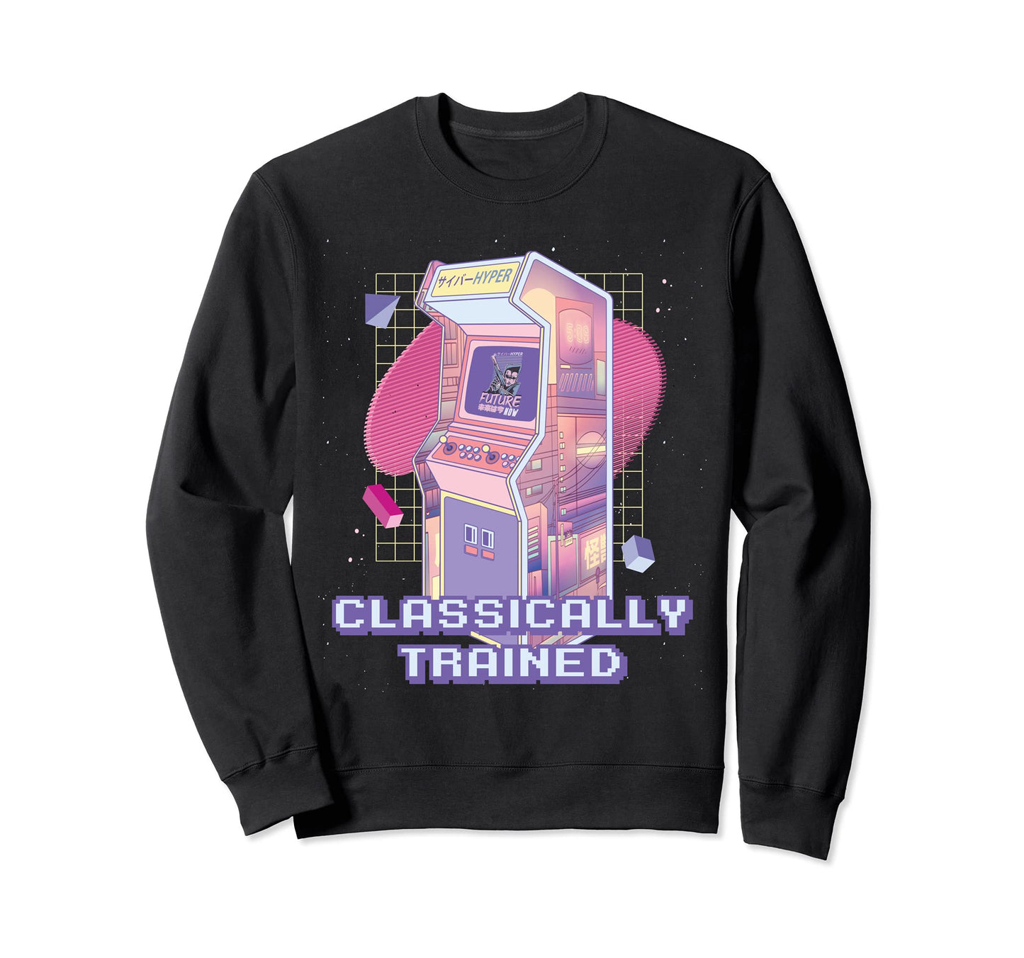 Vaporwave Arcade Games Classically Sweatshirt - Unique Graphic Men Women - T-Shirt, Sweatshirt, Hoodie