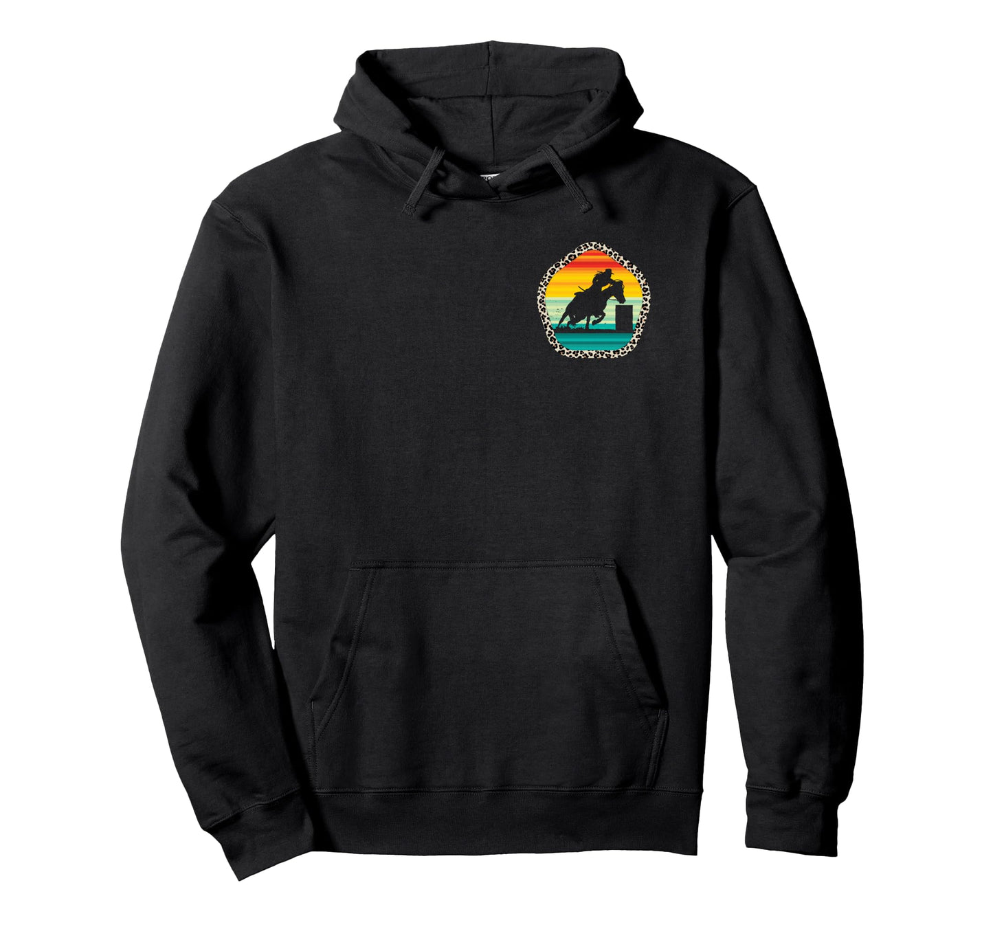 Cowgirl Western Barrel Racing Horse Riding Hoodie - Unique Graphic Unisex - T-Shirt, Sweatshirt, Hoodie