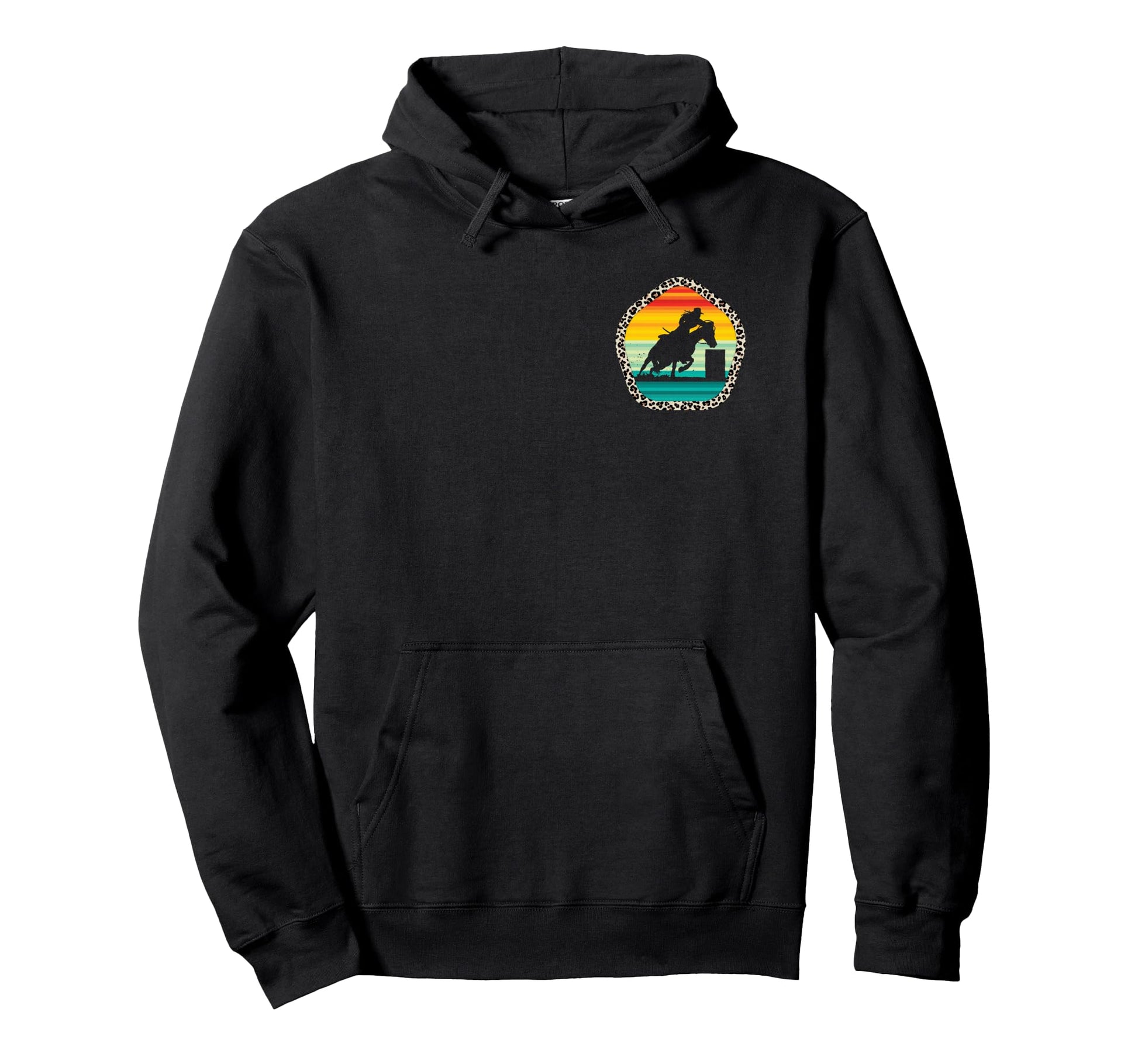 Cowgirl Western Barrel Racing Horse Riding Hoodie - Unique Graphic Unisex - T-Shirt, Sweatshirt, Hoodie