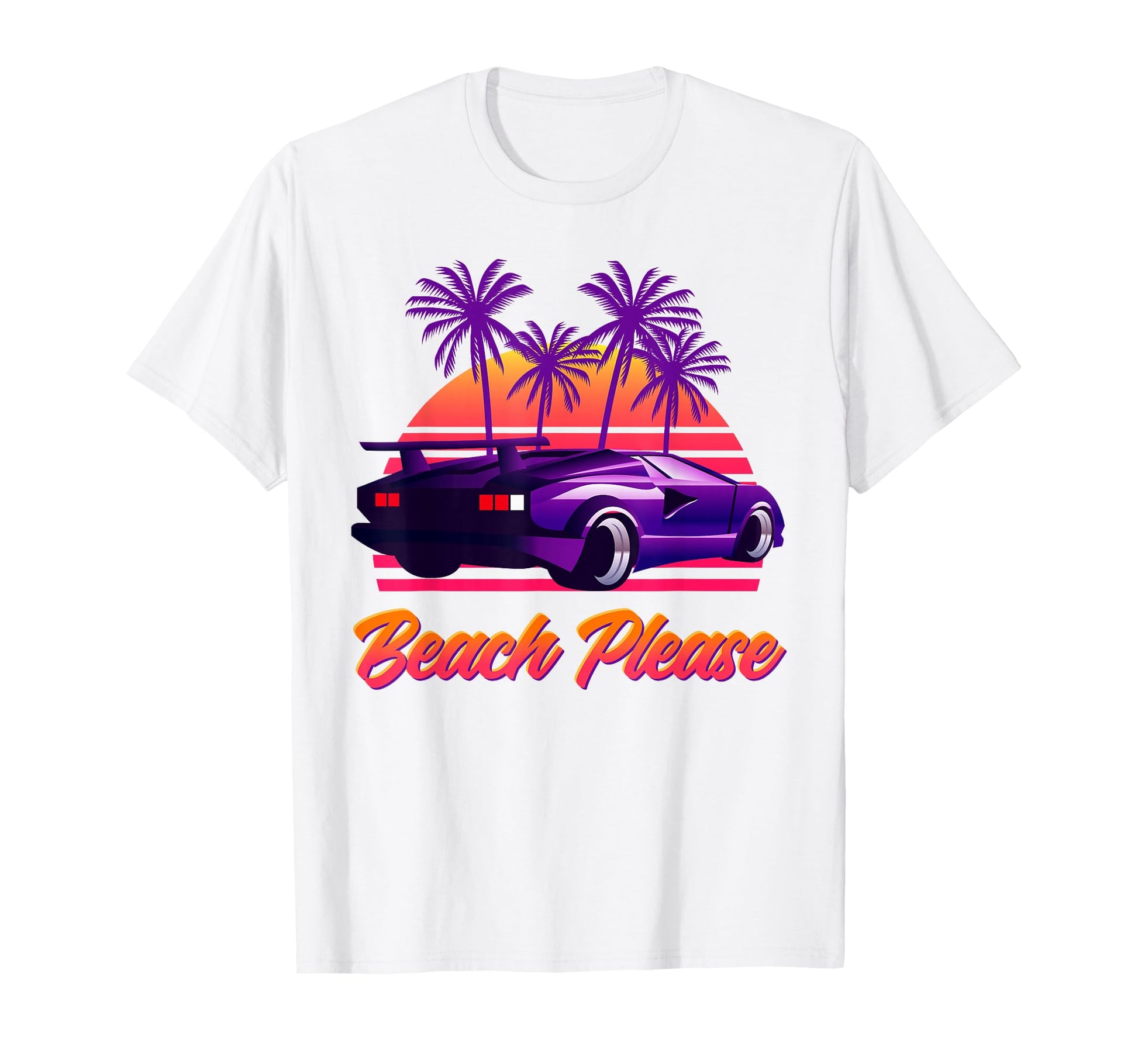 Futuristic Beach Vacay Vaporwave T-Shirt - Novelty Apparel for Adults - T-Shirt, Sweatshirt, Hoodie