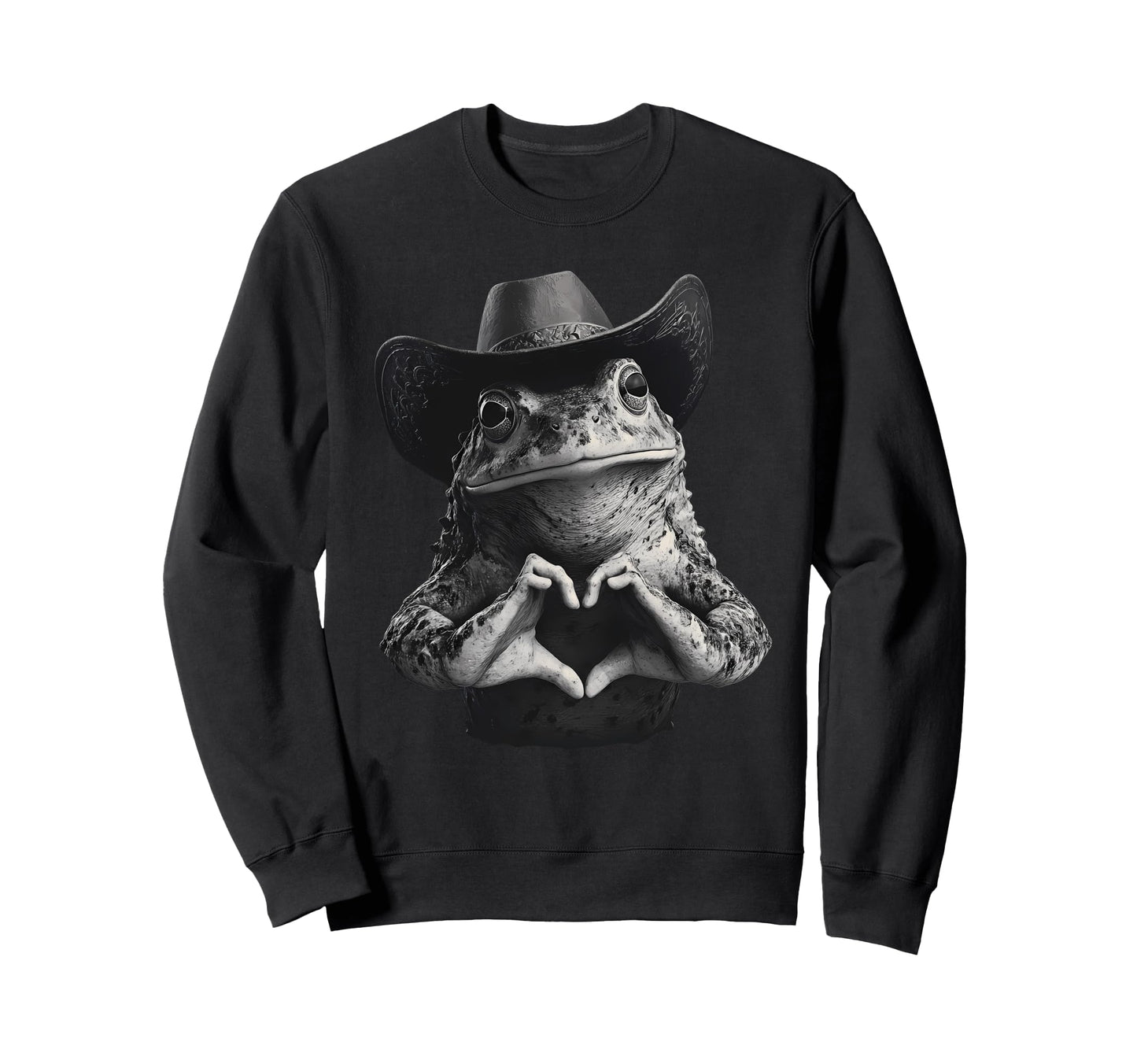 Country Cowboy Frog Toad Rodeo Sweatshirt - Graphic Print for Adults - T-Shirt, Sweatshirt, Hoodie