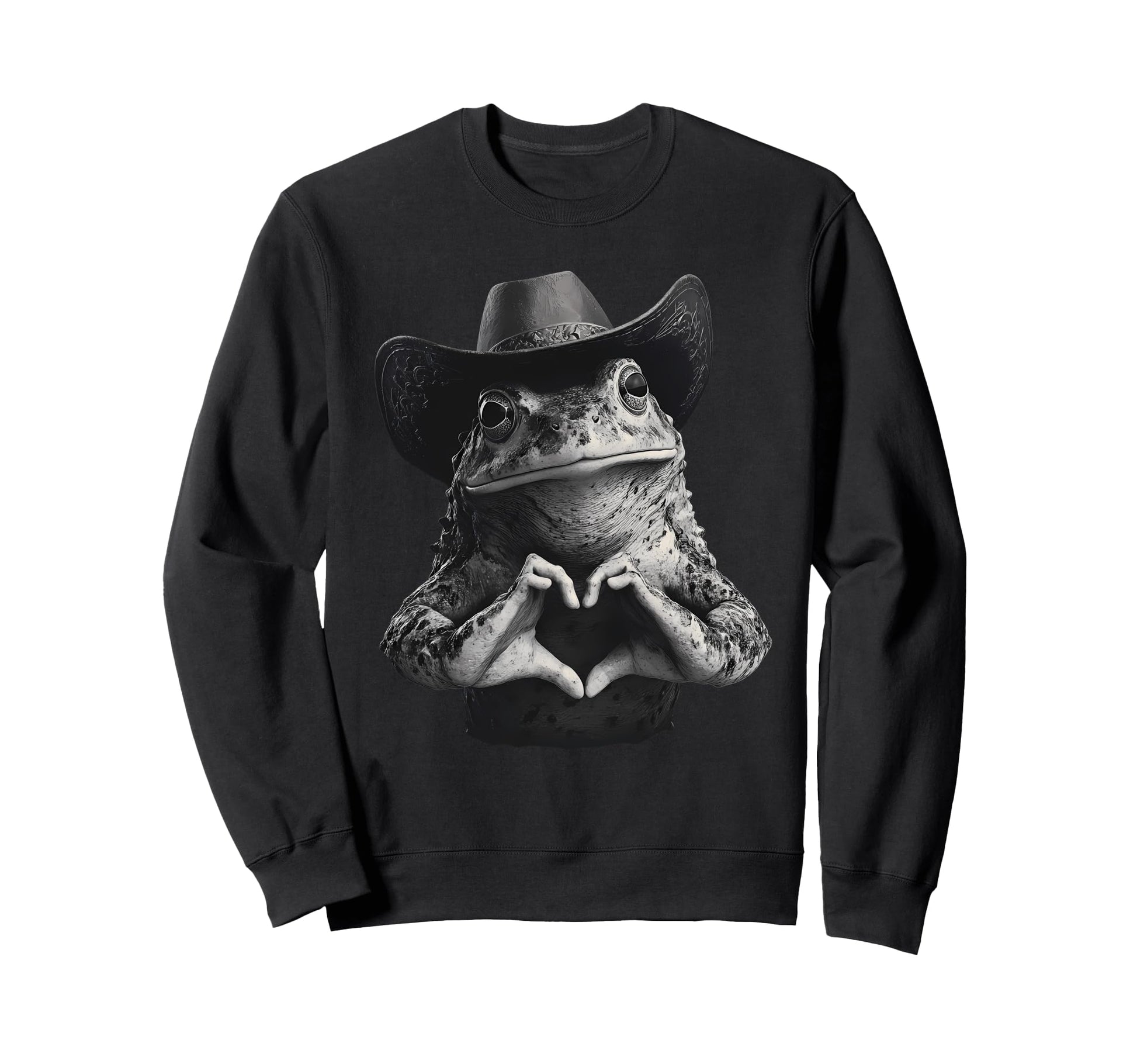 Country Cowboy Frog Toad Rodeo Sweatshirt - Graphic Print for Adults - T-Shirt, Sweatshirt, Hoodie