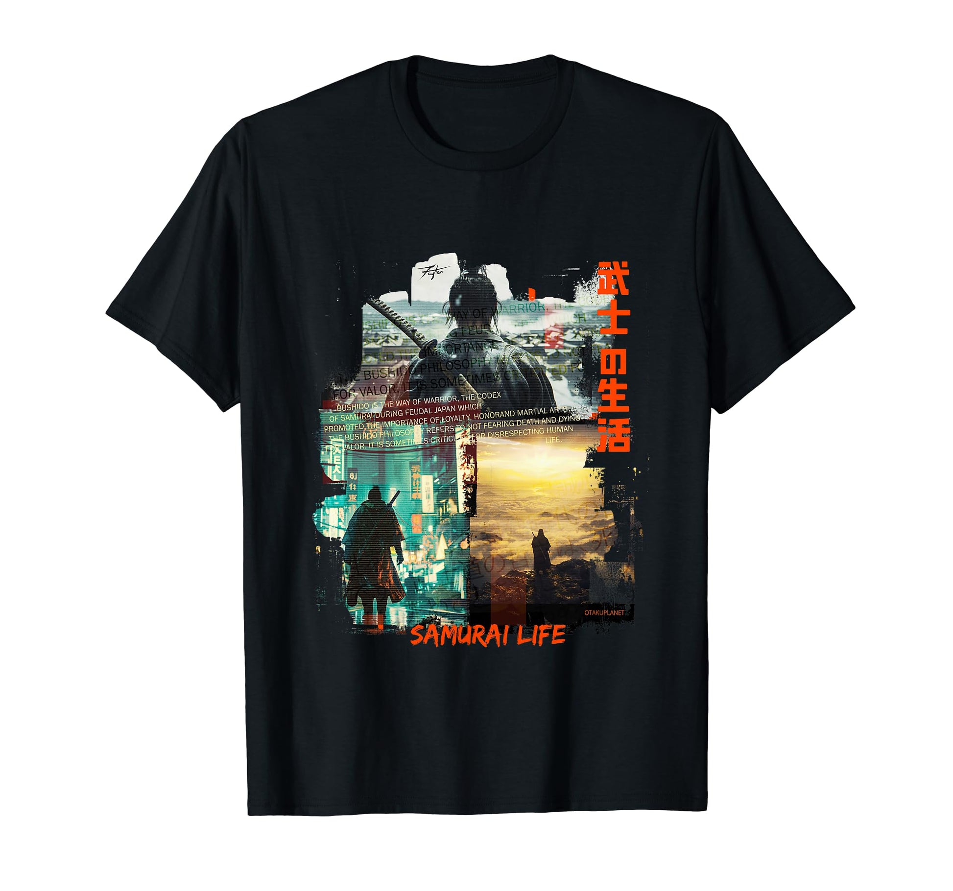 Samurai Life Japan Vaporwave Pastel Goth T-Shirt - Graphic Print Unisex - T-Shirt, Sweatshirt, Hoodie