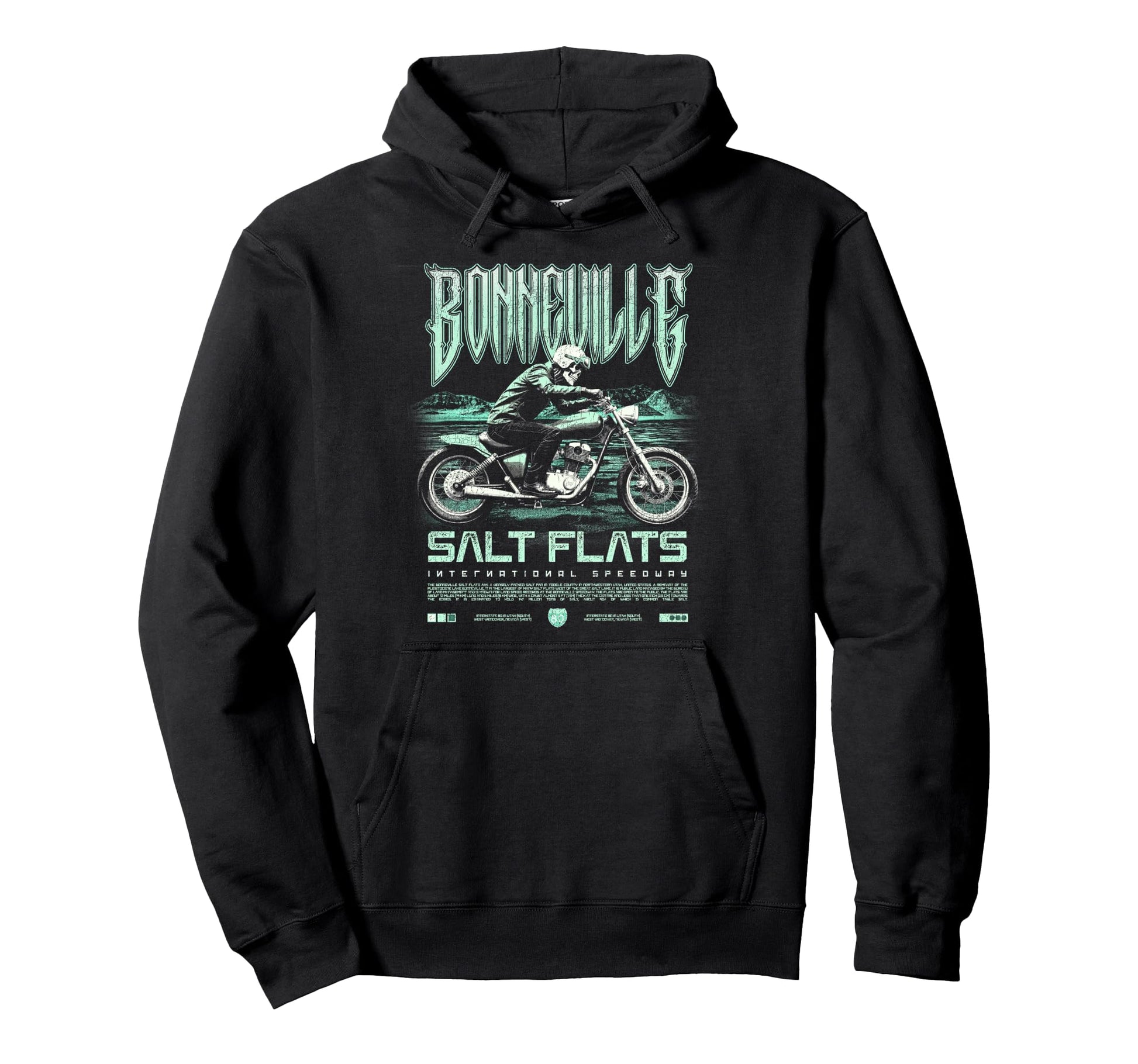 Bonneville Salt Flats Motorcycle Racing Hoodie - Streetwear Style Unisex - T-Shirt, Sweatshirt, Hoodie