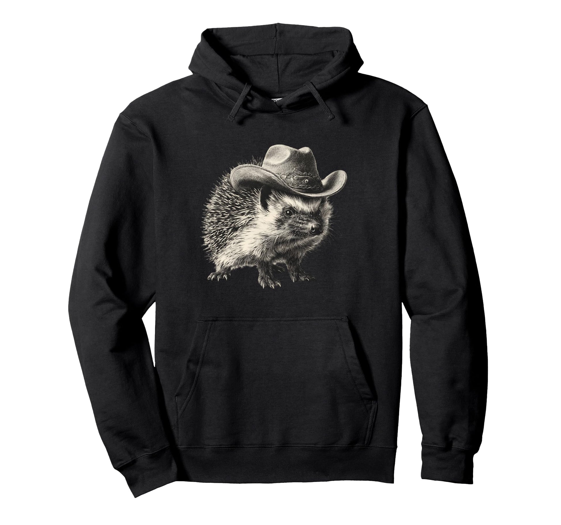 Hedgehog Cowboy Rodeo Cowgirl Western Hoodie - Aesthetic Graphic Men Women - T-Shirt, Sweatshirt, Hoodie