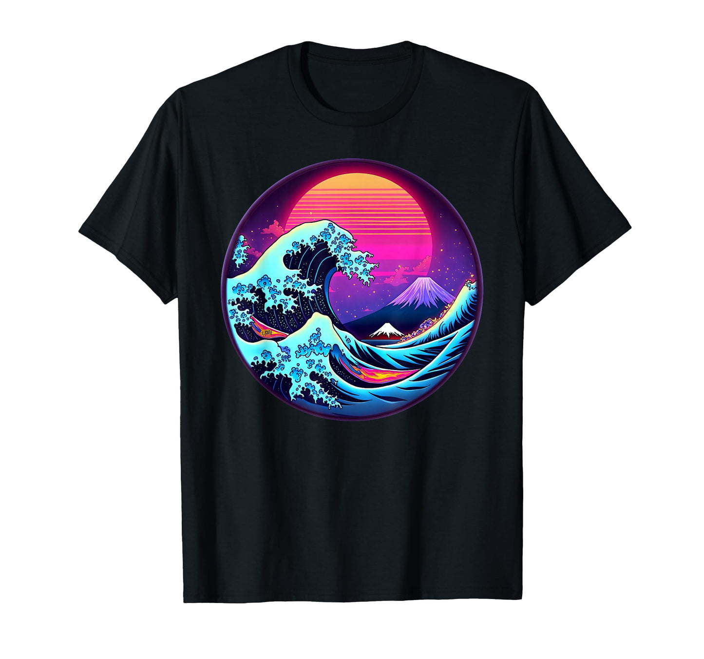 90S Vaporwave Aesthetic Great Wave Off T-Shirt - Streetwear Style Unisex - T-Shirt, Sweatshirt, Hoodie