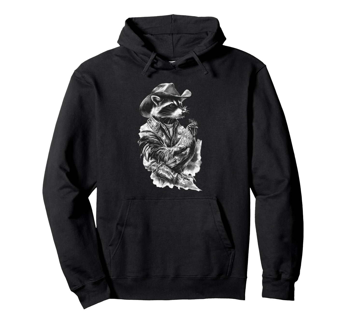 Raccoon Cowboy Trash Panda Cowgirl Hoodie - Novelty Apparel Men Women - T-Shirt, Sweatshirt, Hoodie