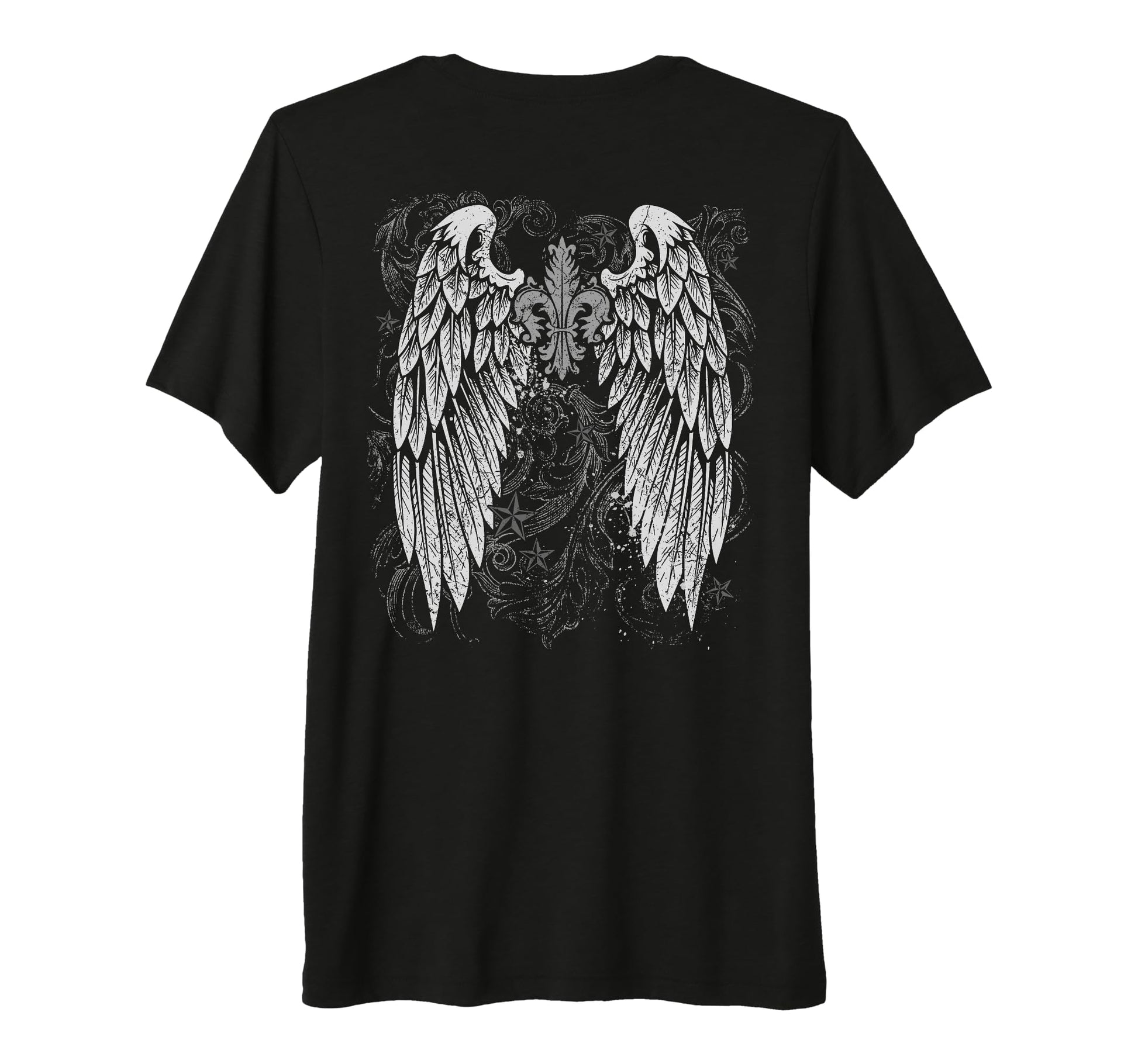 Grunge Wings Angel Back Y2K 2000S Goth T-Shirt - Fun Novelty Design Unisex - T-Shirt, Sweatshirt, Hoodie
