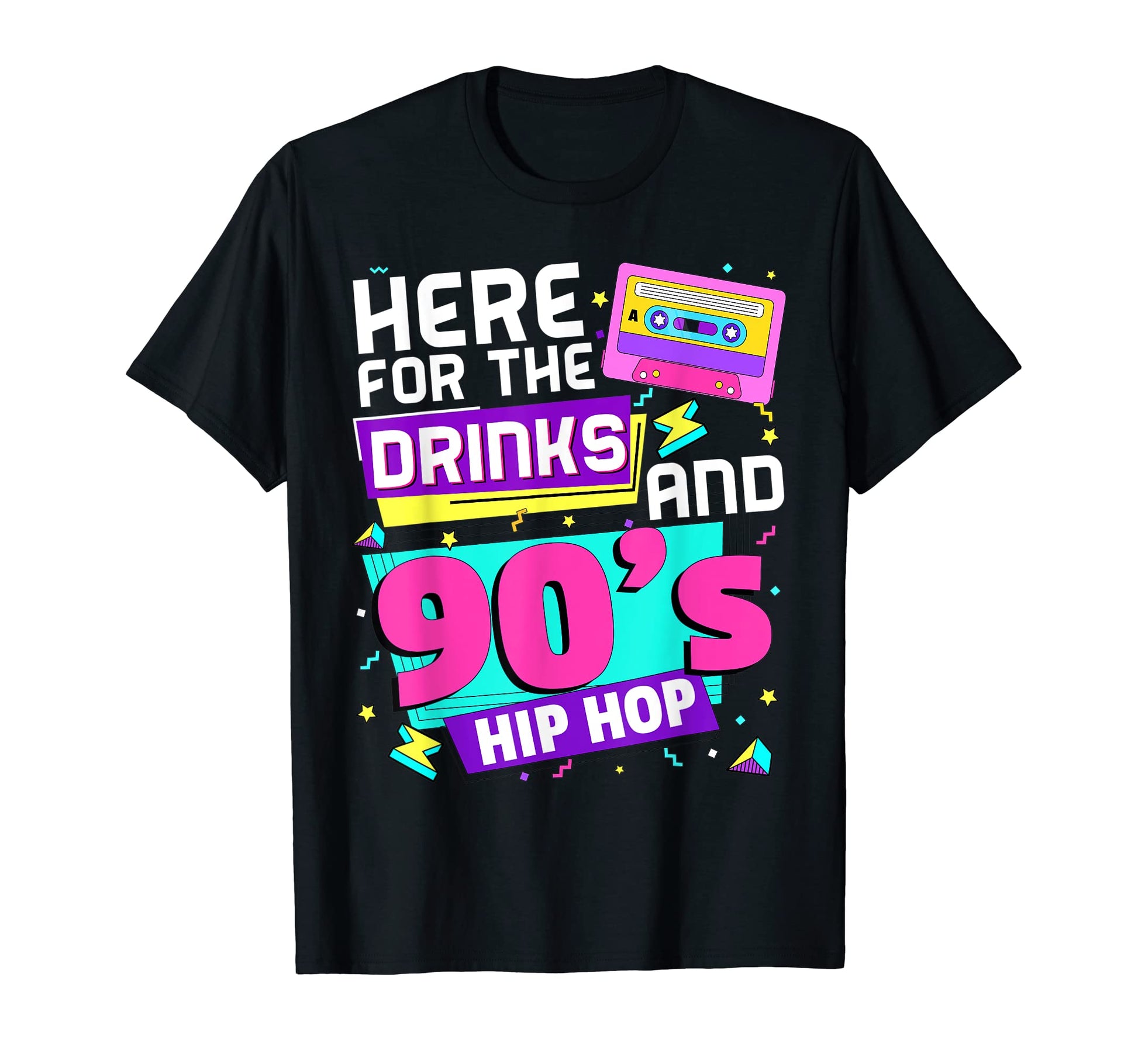 Here 90S Hip Hop And Drinks Gangster T-Shirt - Aesthetic Graphic Men Women - T-Shirt, Sweatshirt, Hoodie