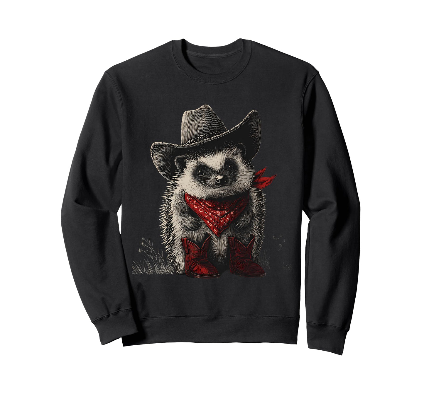 Country Cowboy Hedgehog Rodeo Sweatshirt - Streetwear Style Men Women - T-Shirt, Sweatshirt, Hoodie