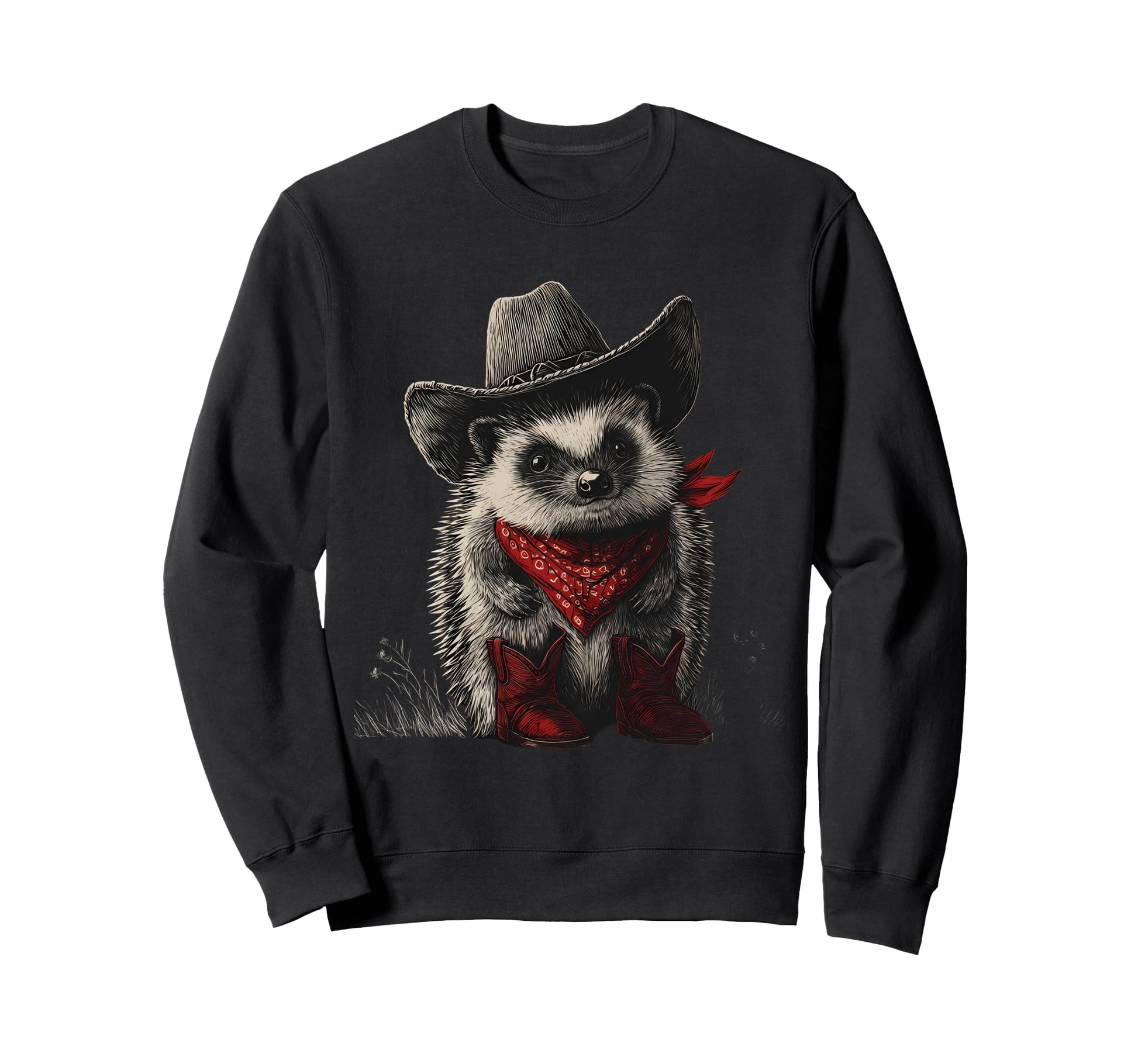 Country Cowboy Hedgehog Rodeo Sweatshirt - Streetwear Style Men Women - T-Shirt, Sweatshirt, Hoodie