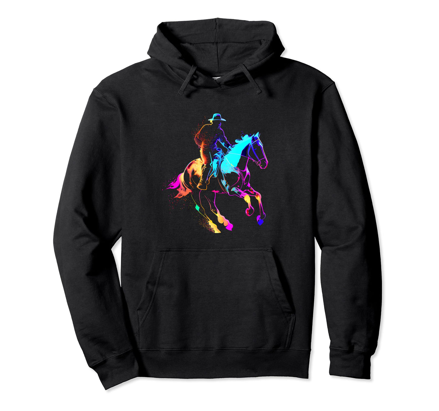 Cowboy Horse Rodeo Hoodie - Fun Novelty Design Men Women - T-Shirt, Sweatshirt, Hoodie