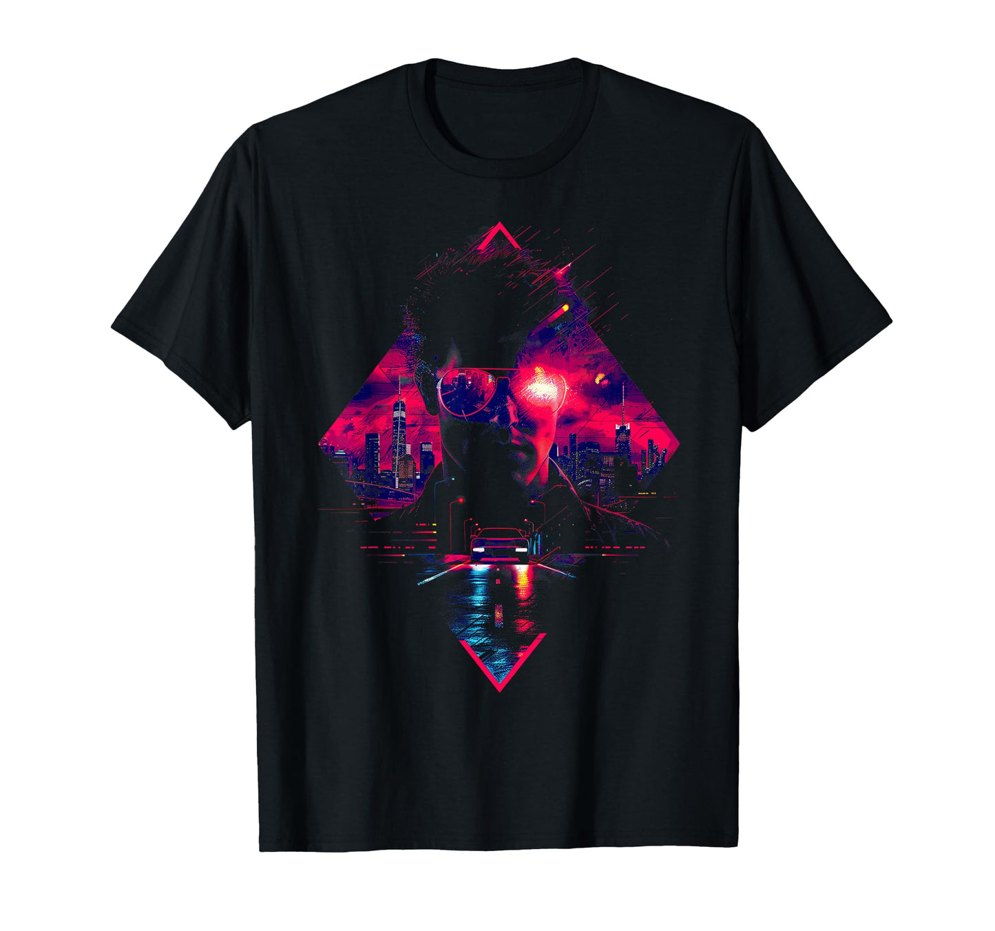 Sunglasses Car Skyline 1980S 1990S T-Shirt - Novelty Apparel Men Women - T-Shirt, Sweatshirt, Hoodie